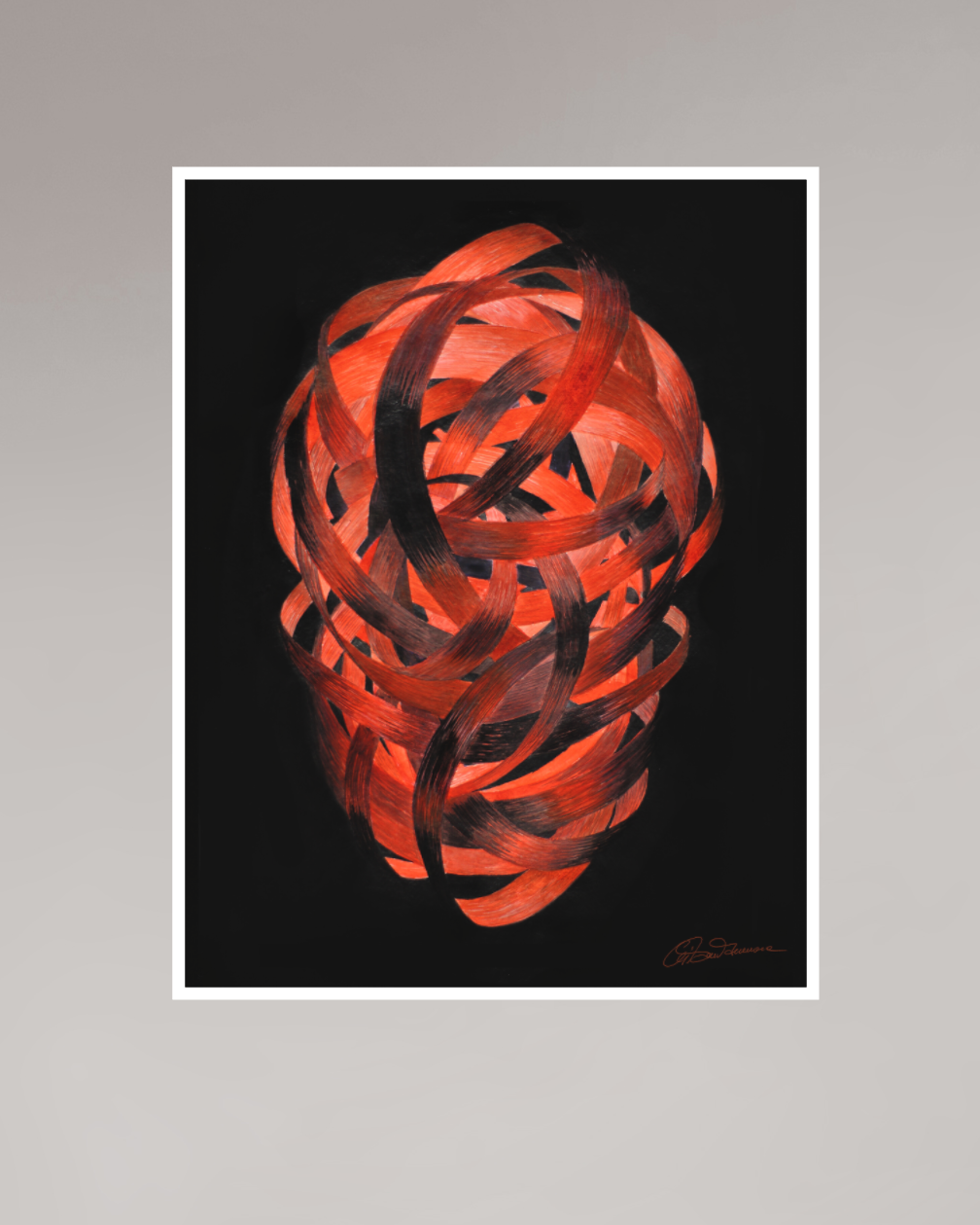 50 x 64,9 cm, Papier ohne Rahmen Glutbahnen