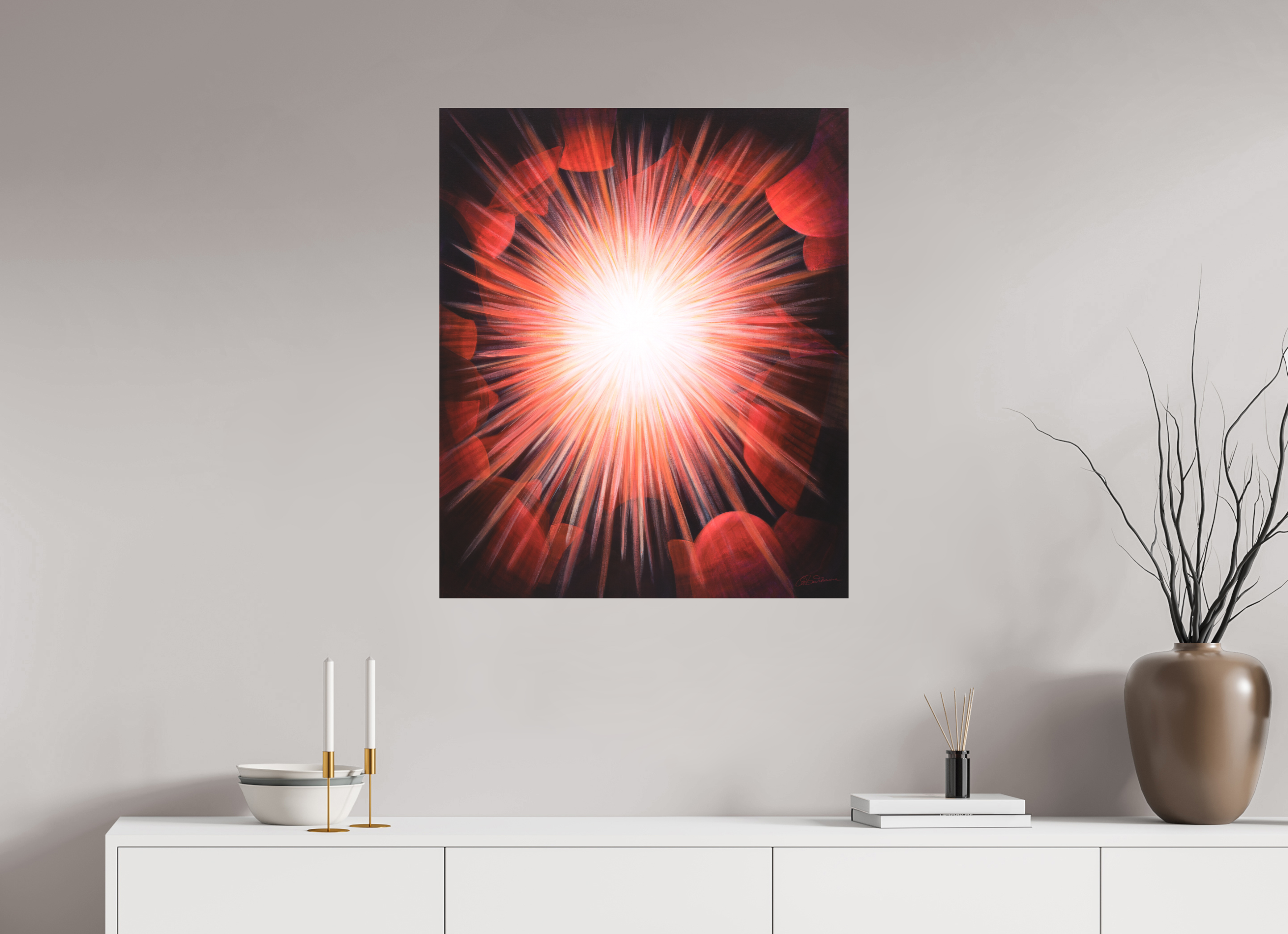 70 x 83,9 cm, Alu-Dibond mit Aufhängung Gemeinsames Leuchten