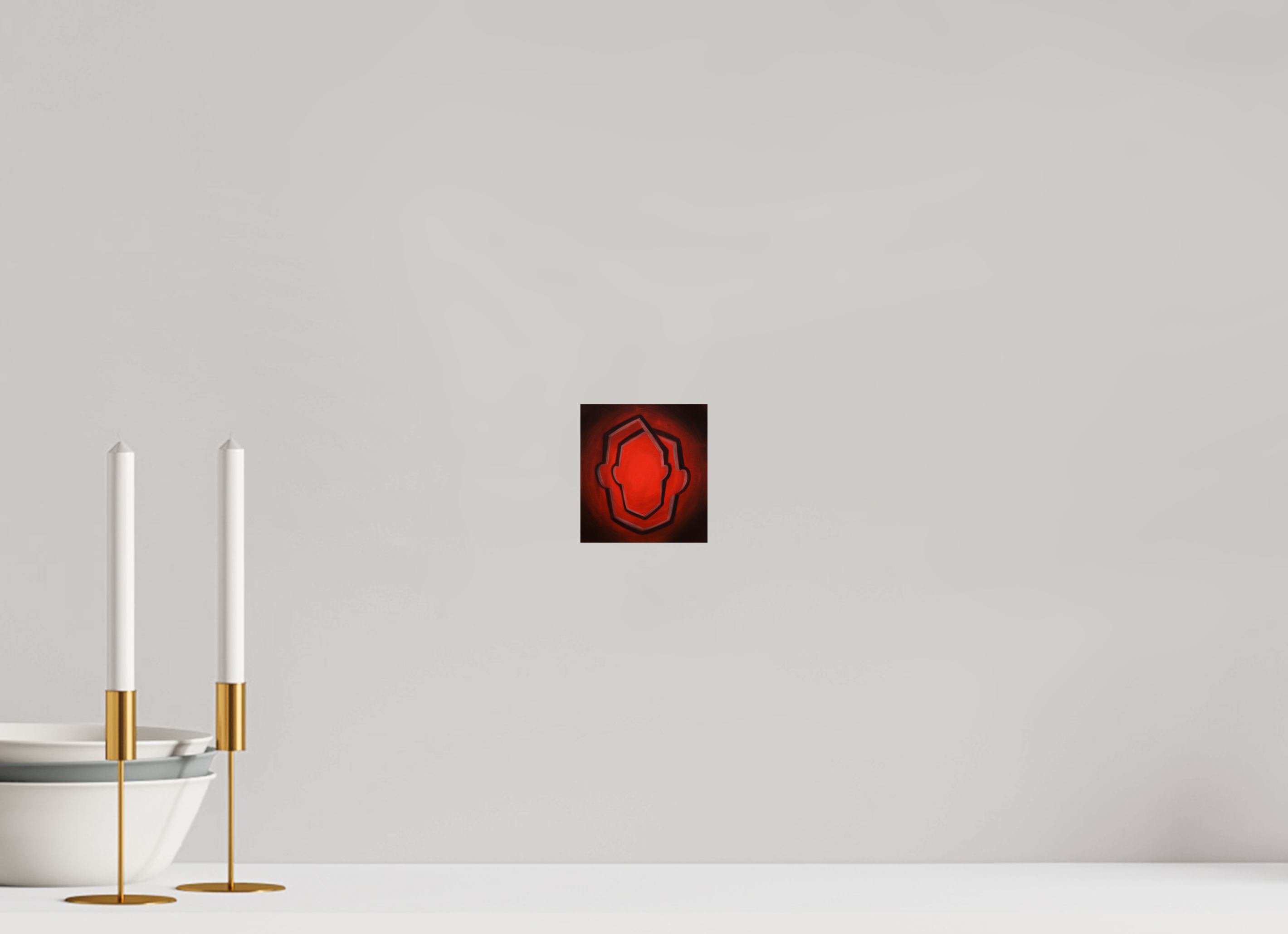 10 x 10,9 cm, Fine Art Print auf Metal Selbst-Bild. Die unendliche Wandlung des Ich