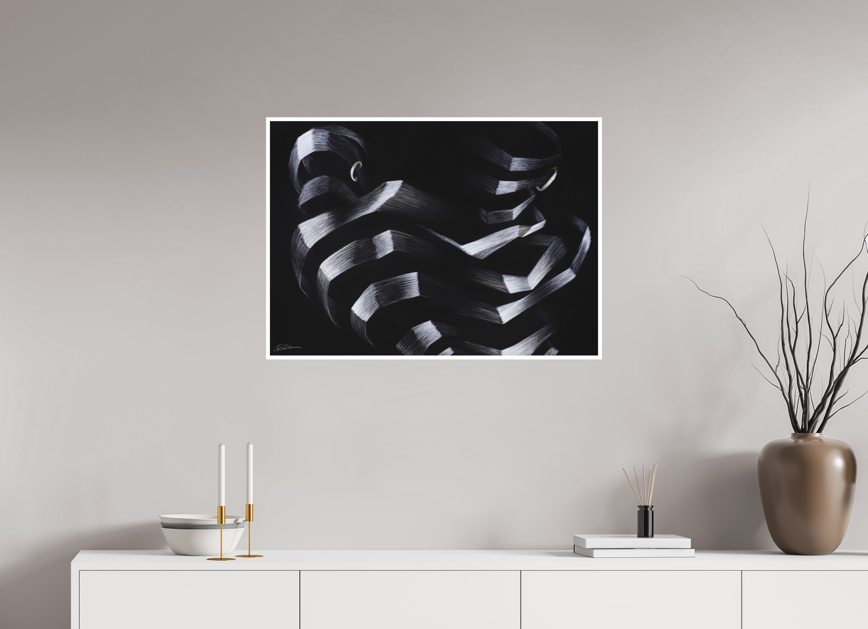 83,9 x 60 cm, Papier ohne Rahmen Duell & Duett