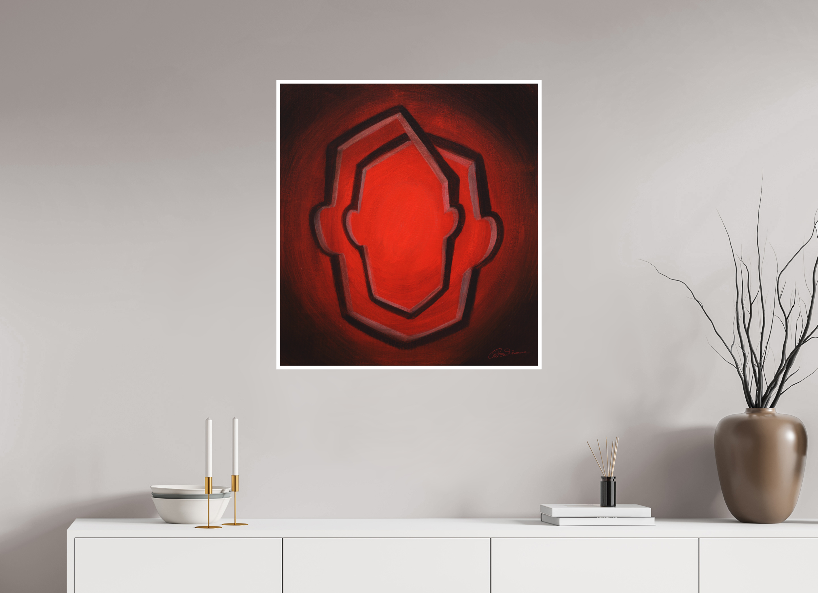 70 x 76,6 cm, Papier ohne Rahmen Selbst-Bild. Die unendliche Wandlung