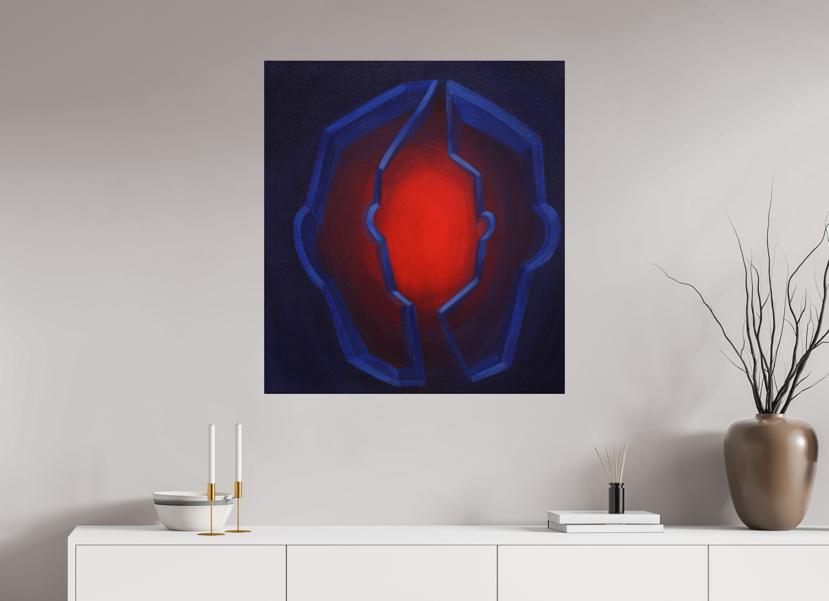 80 x 88,7 cm, Fine Art Print auf Metal Selbst-Bild. Innerer Kern