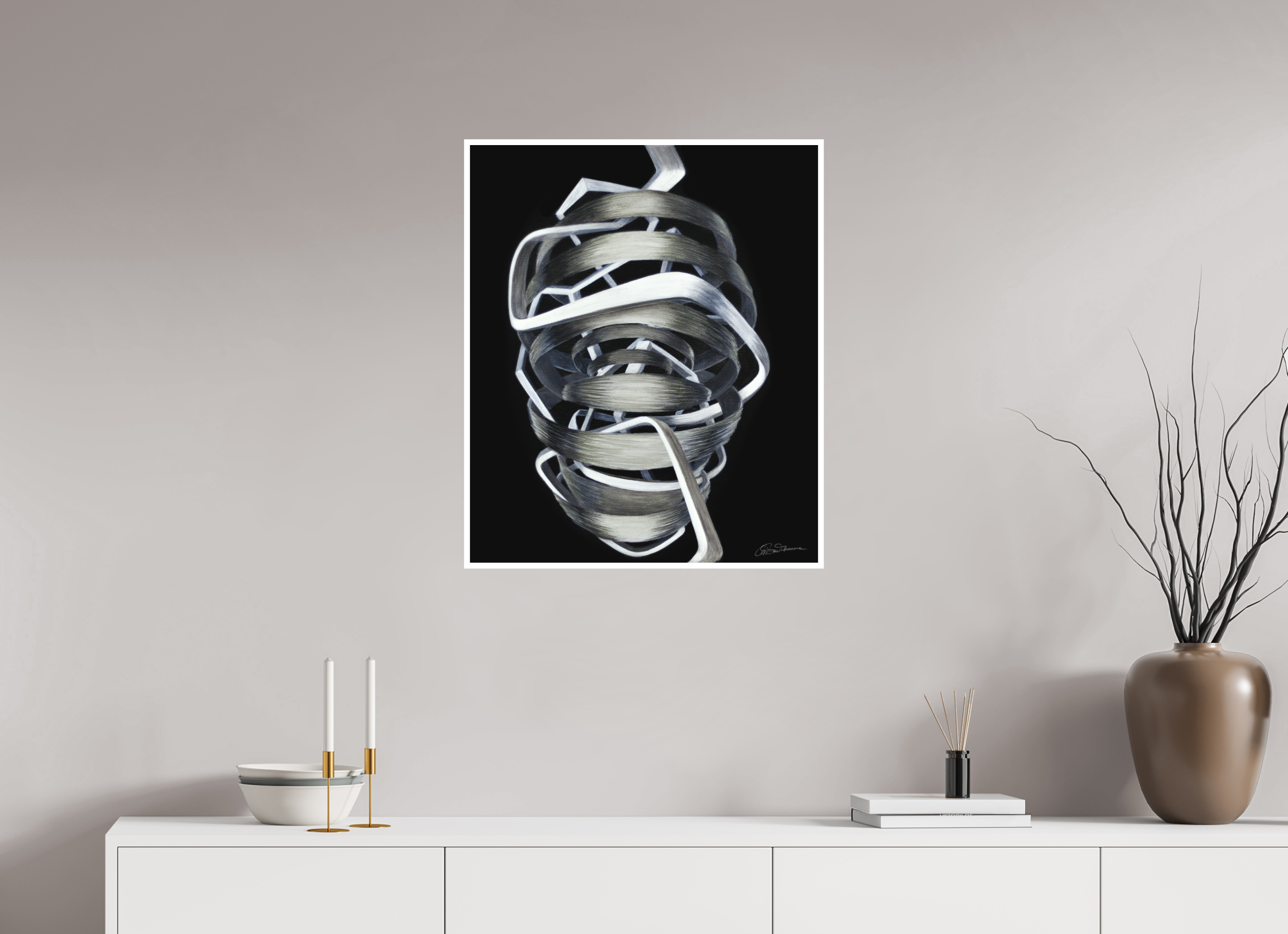 60 x 72 cm, Papier ohne Rahmen Architektur des Bewusstseins - Innerer Pfad