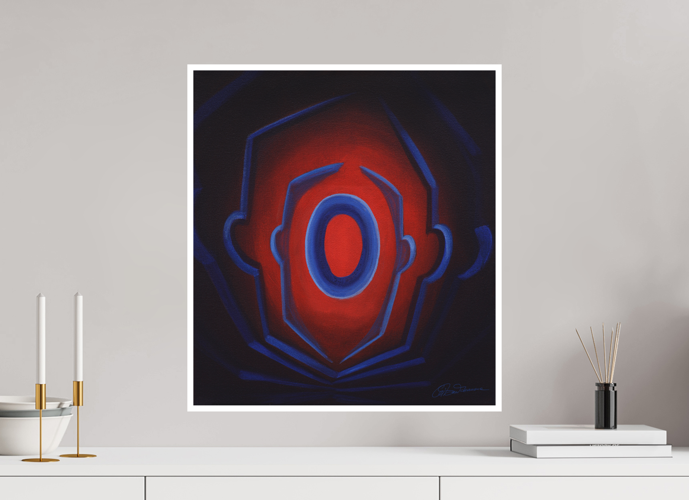 50 x 55,4 cm, Papier ohne Rahmen Selbst-Ursprung