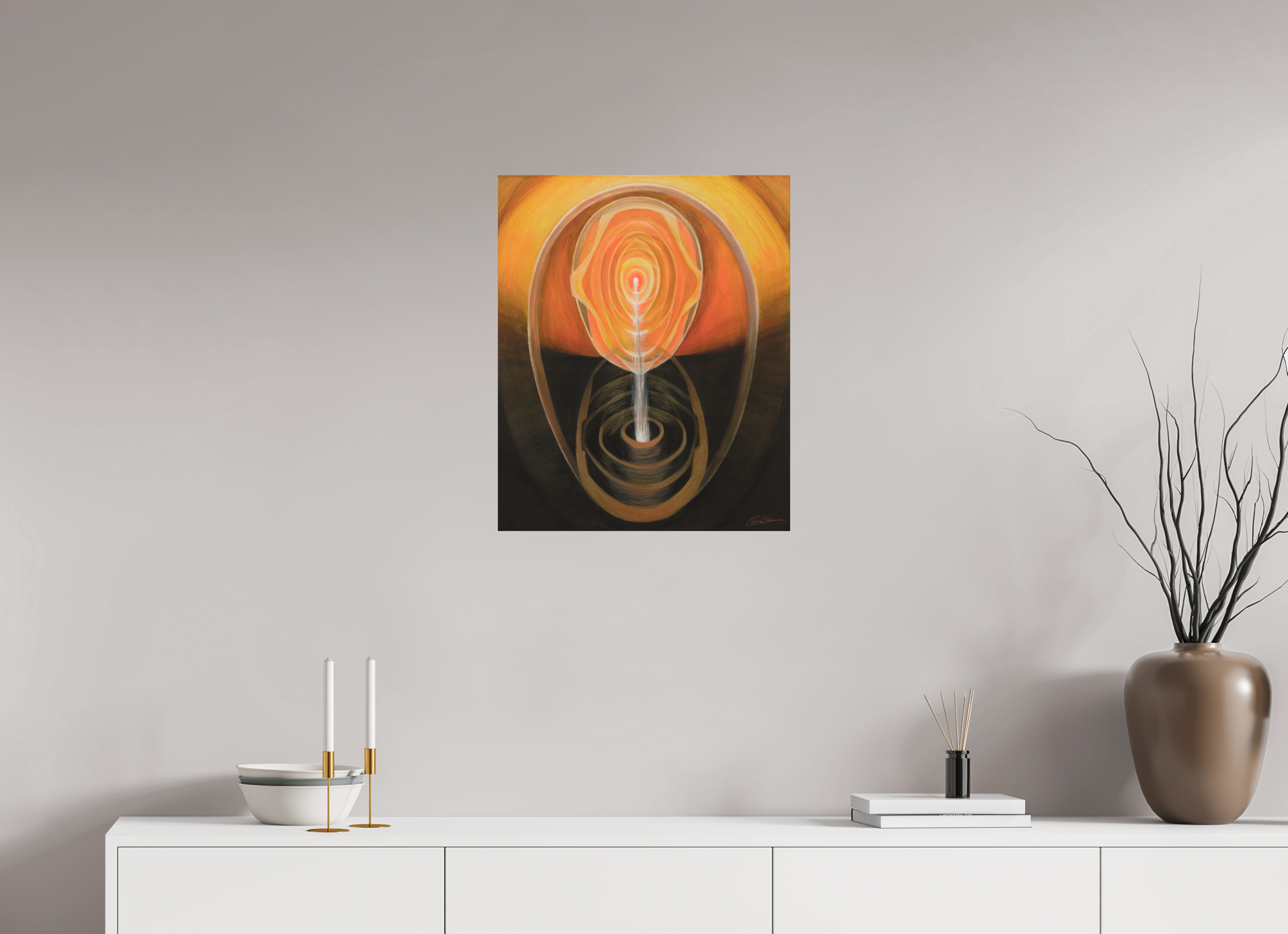 50 x 60,9 cm, Alu-Dibond mit Aufhängung Essenz & Präsenz – die inneren Quellen