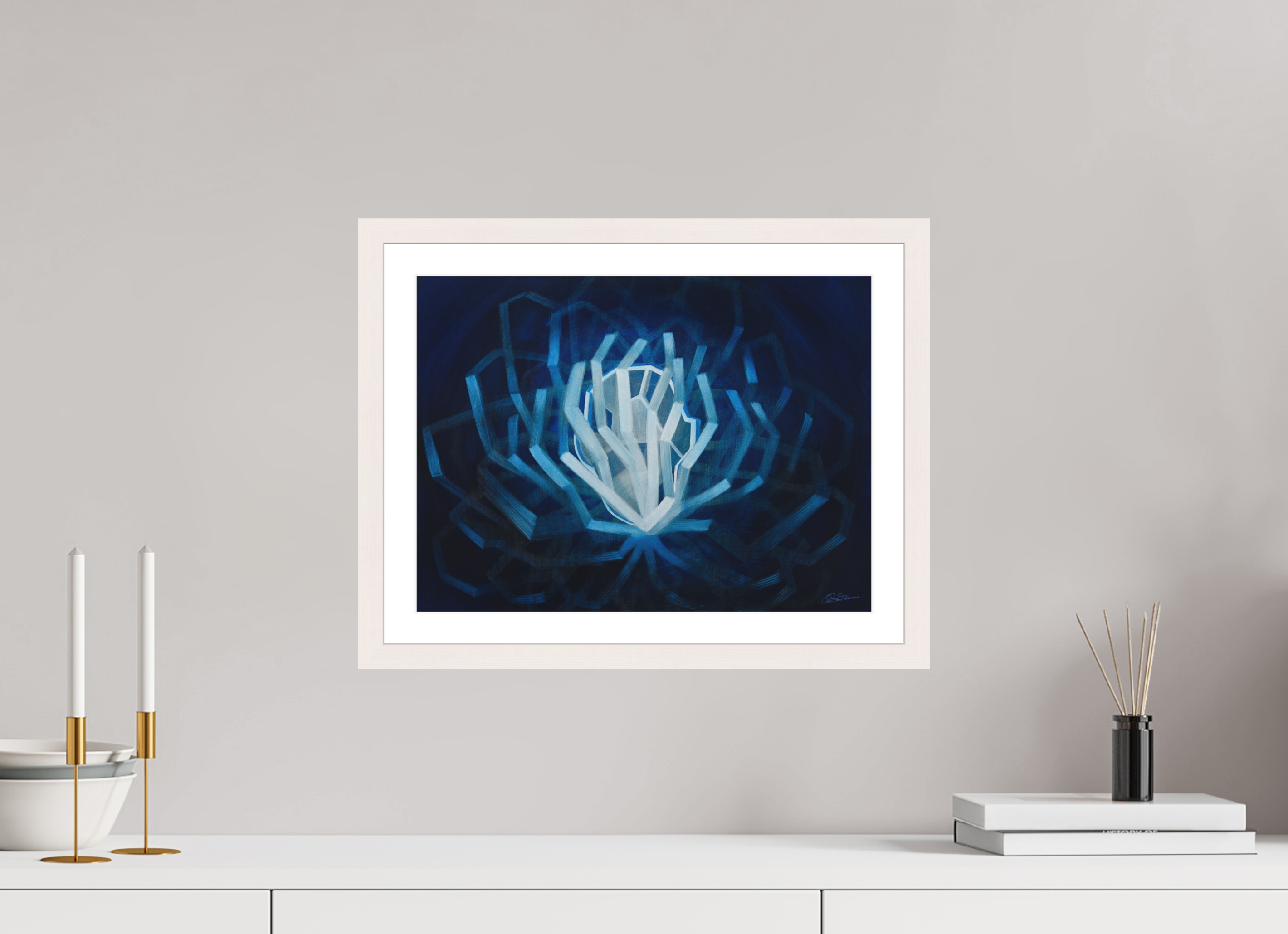 40,3 x 30 cm, Papier mit Holzrahmen, weiß Parallele Ichs