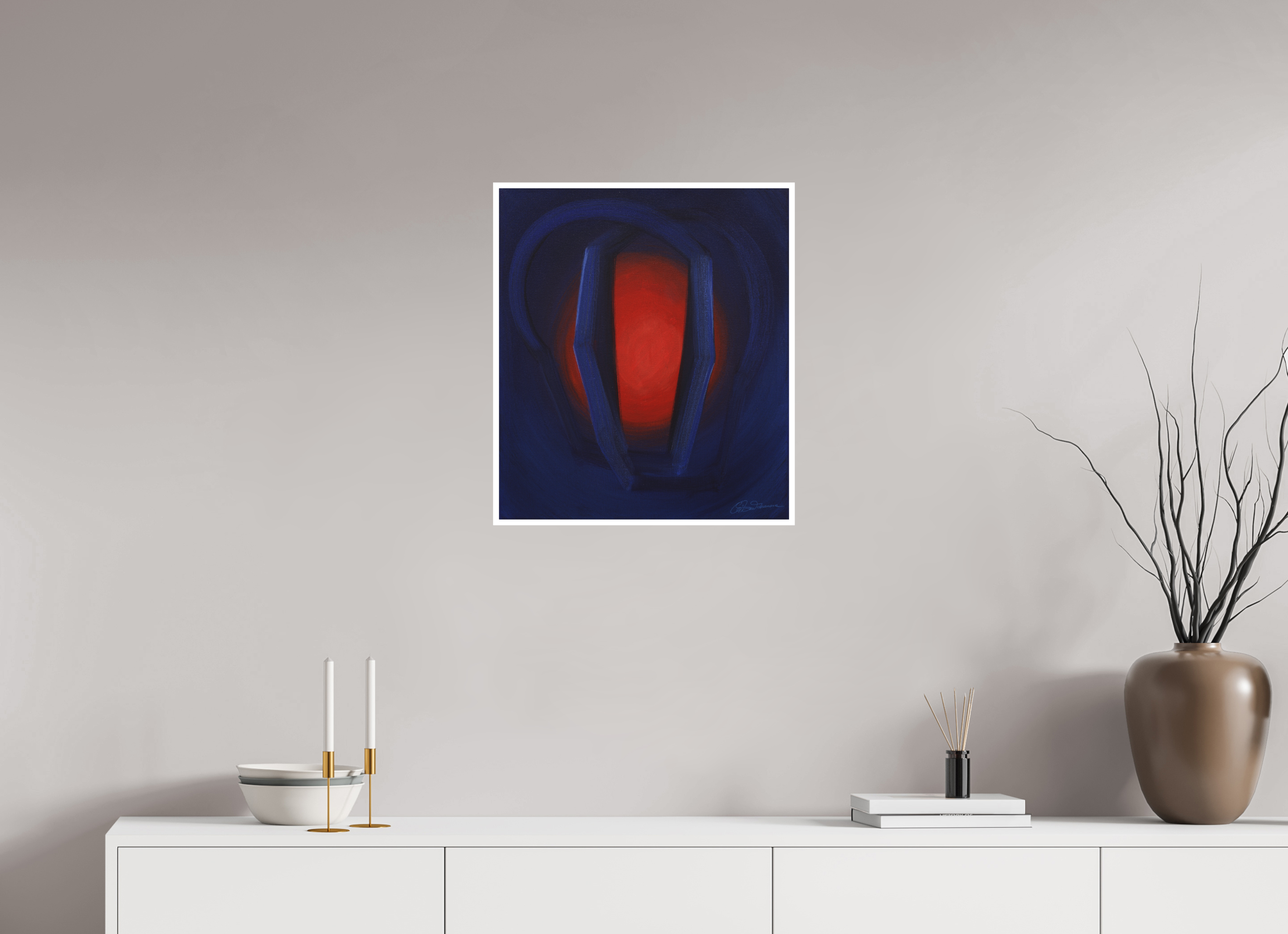 50 x 57,1 cm, Papier ohne Rahmen Selbst-Begegnung