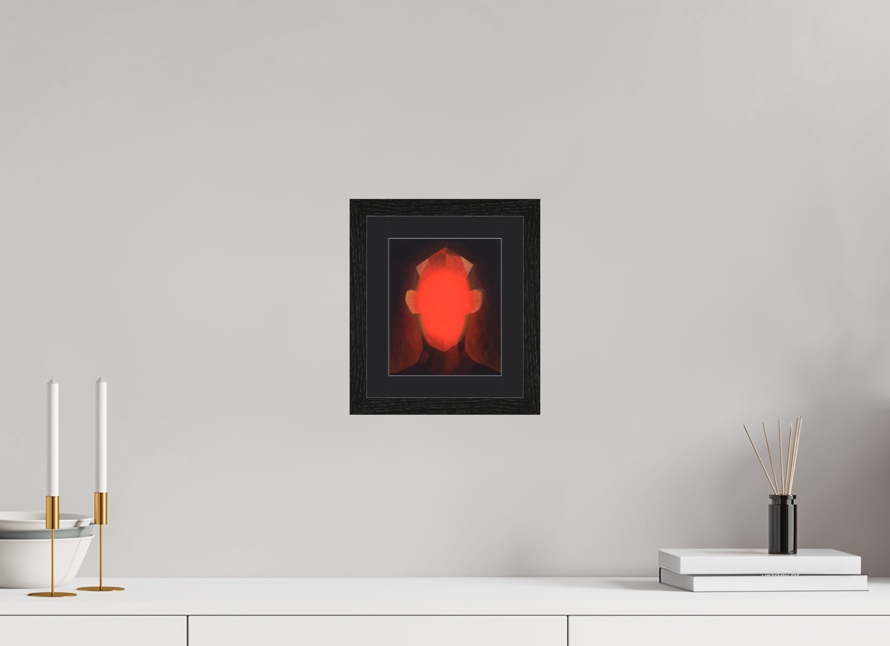 15 x 18,1 cm, Foto Papier schwarzes passapartout und schwarzer rahmen Portal zum Selbst