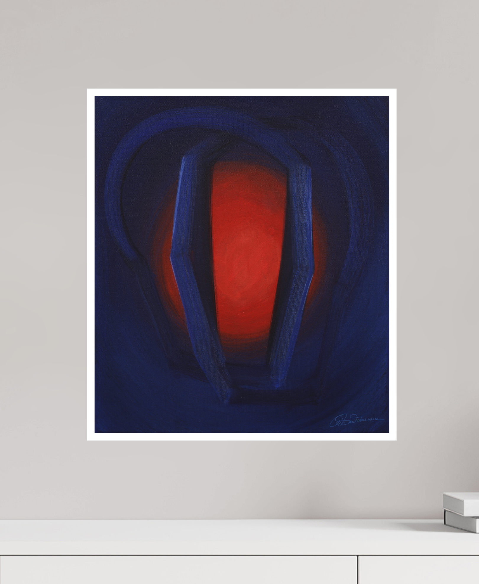 40 x 45,7 cm, Papier ohne Rahmen Selbst-Begegnung