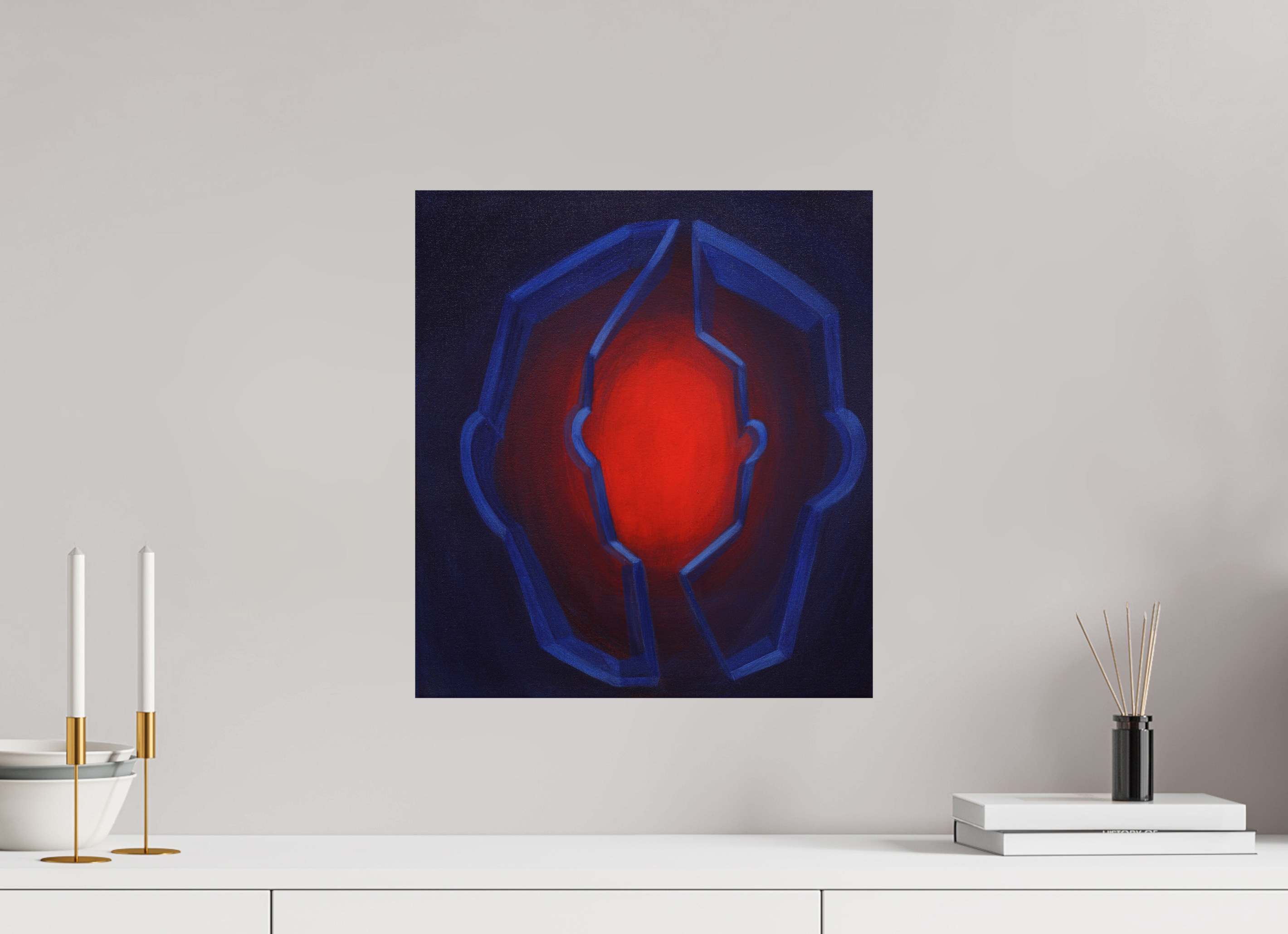 40 x 44,4 cm, Fine Art Print auf Metal Selbst-Bild. Innerer Kern