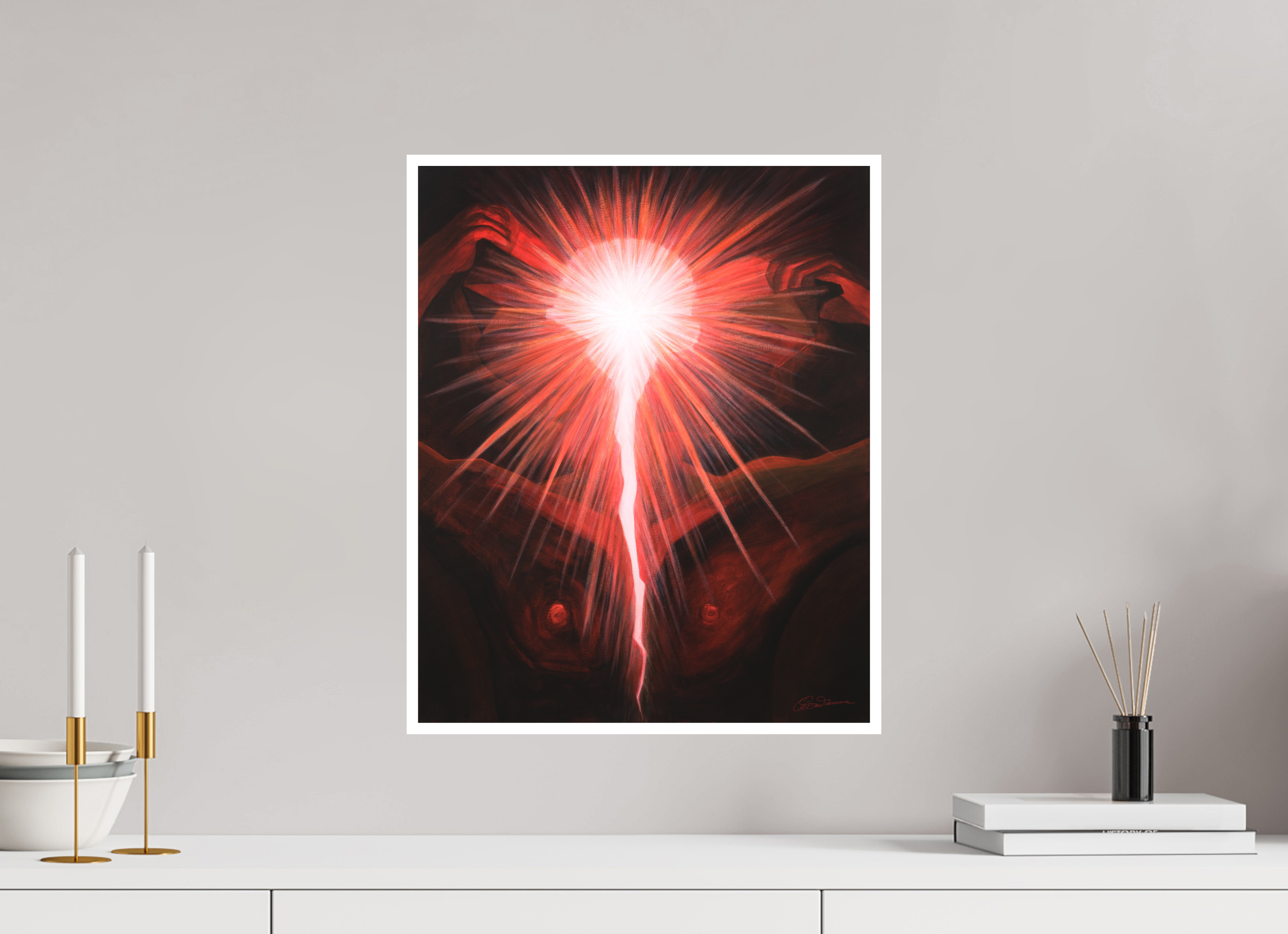 40 x 49,3 cm, Papier ohne Rahmen Lichtkörper – Der neue Mensch