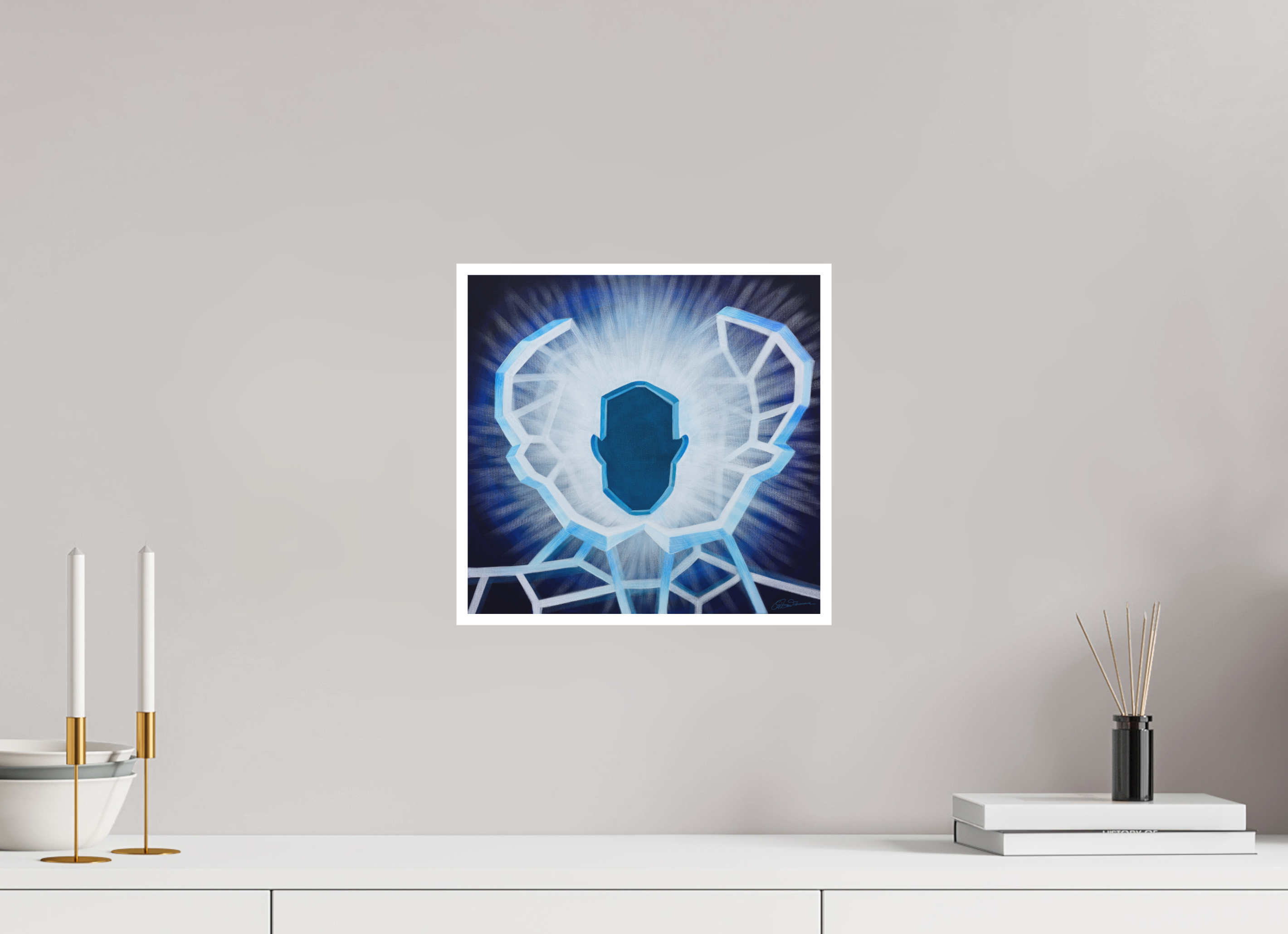 31,2 x 30 cm, Papier ohne Rahmen Öffnung - vom alten zum neuen Ich