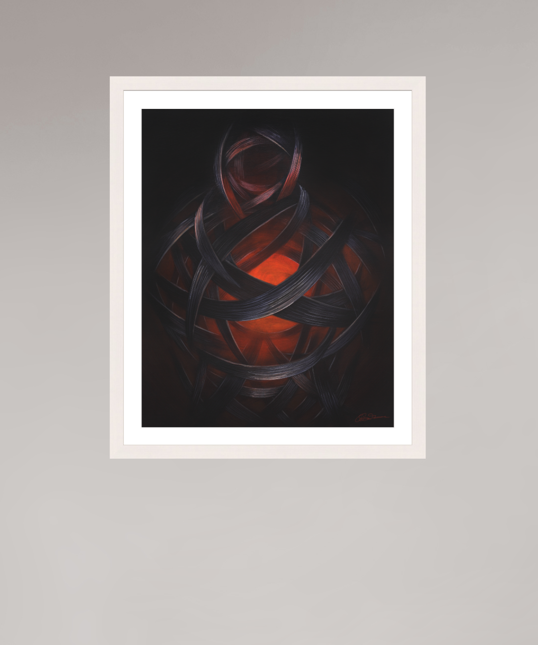40 x 50,2 cm, Kunstdruck auf Papier mit Holzrahmen, weiß Lucifera – Lichträgerin