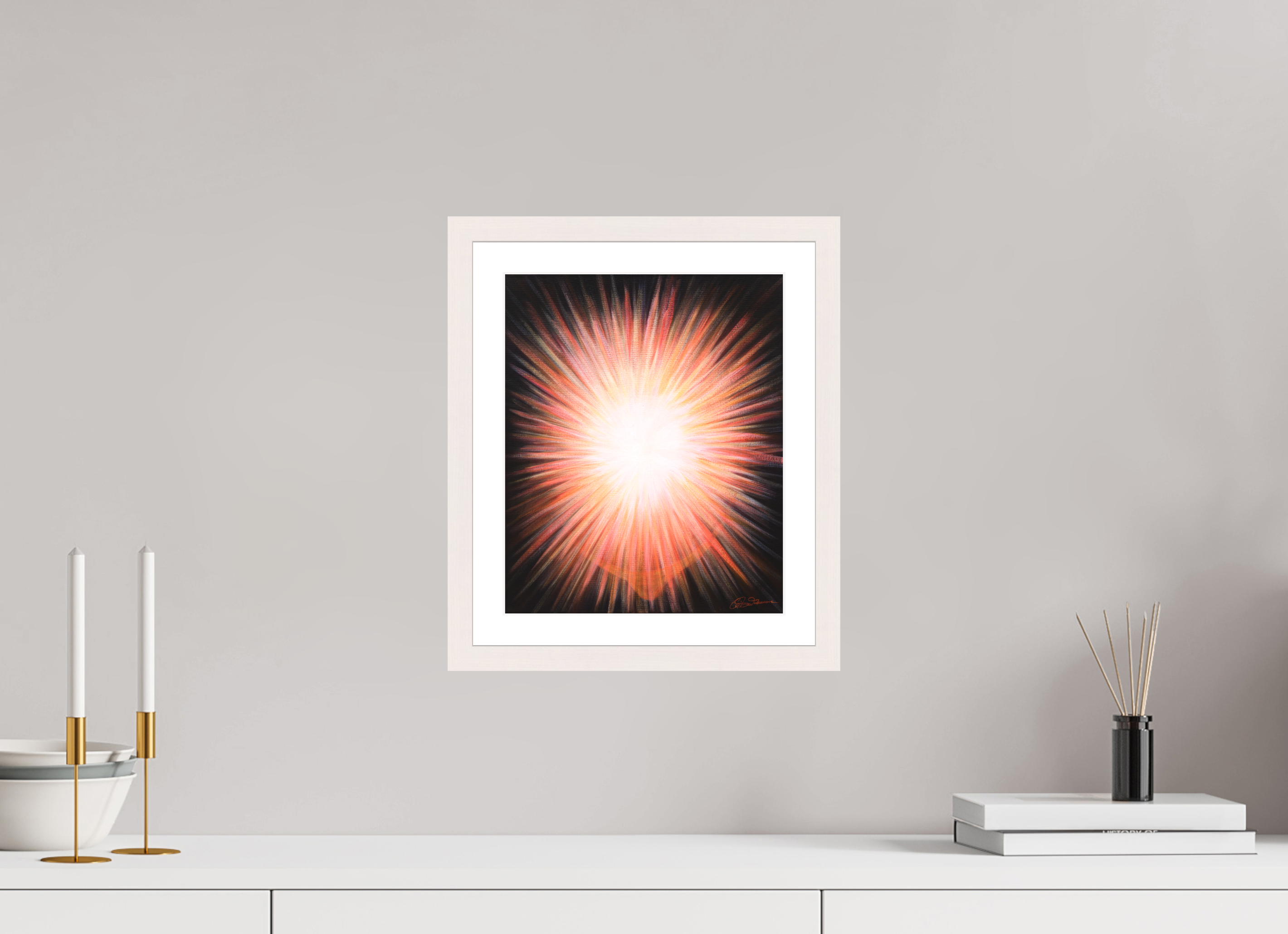 25 x 30,3 cm, Papier mit Holzrahmen | weiß | Museumsglas Erleuchtung