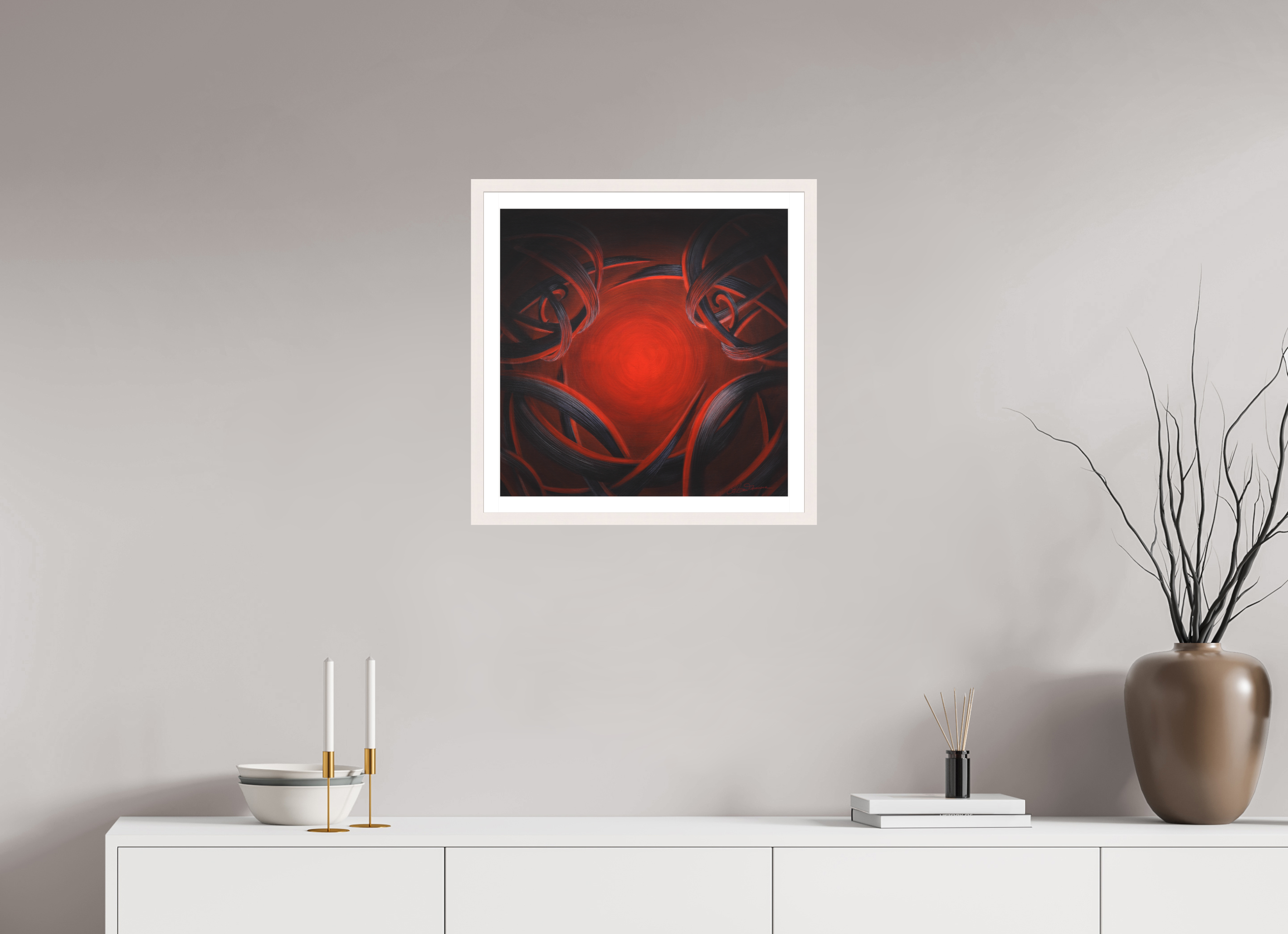 50 x 50 cm, Papier mit Holzrahmen | weiß | Museumsglas Lichtbildner