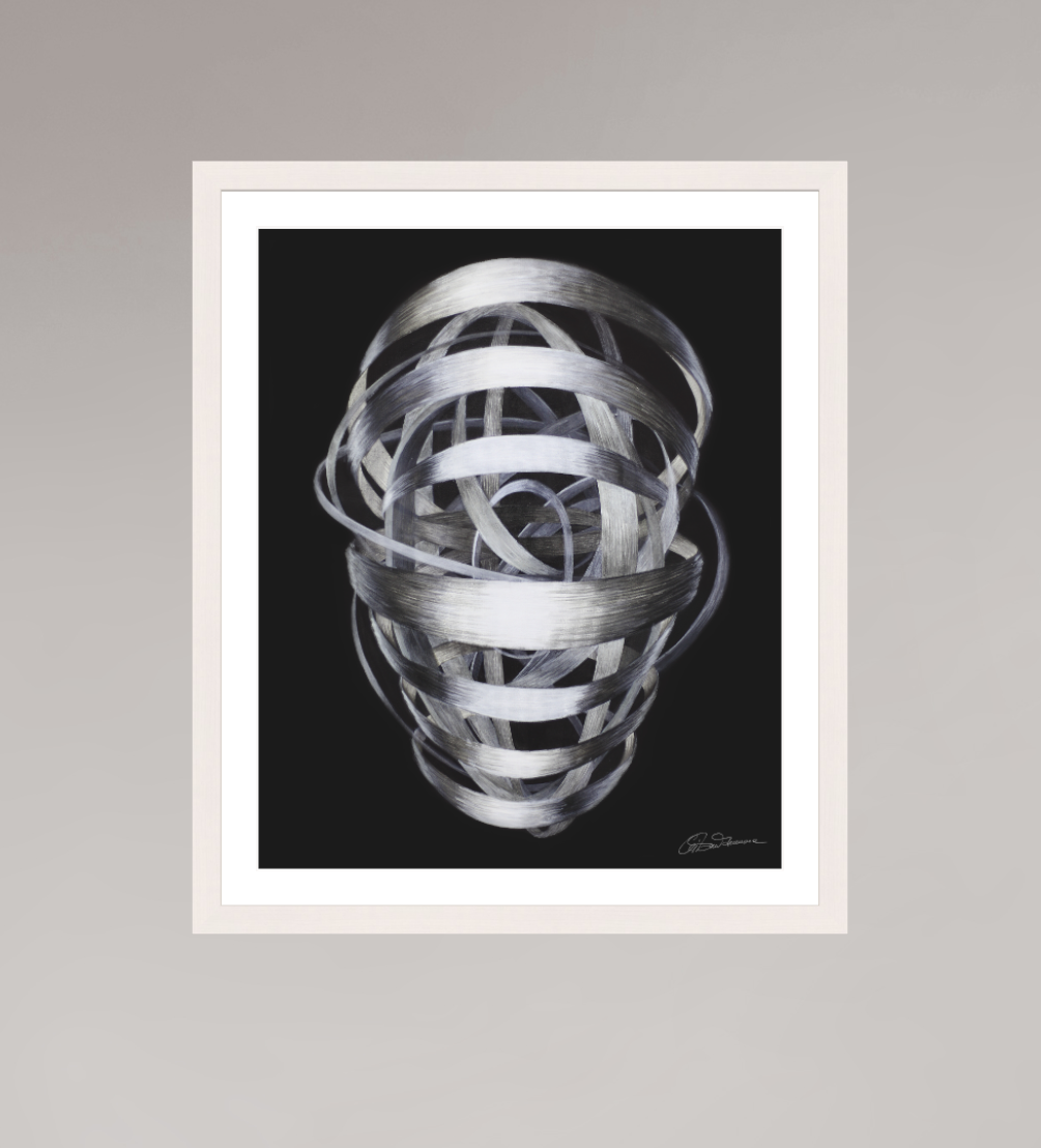 40 x 48,7 cm, Kunstdruck auf Papier mit Holzrahmen, weiß Architektur des Bewusstseins