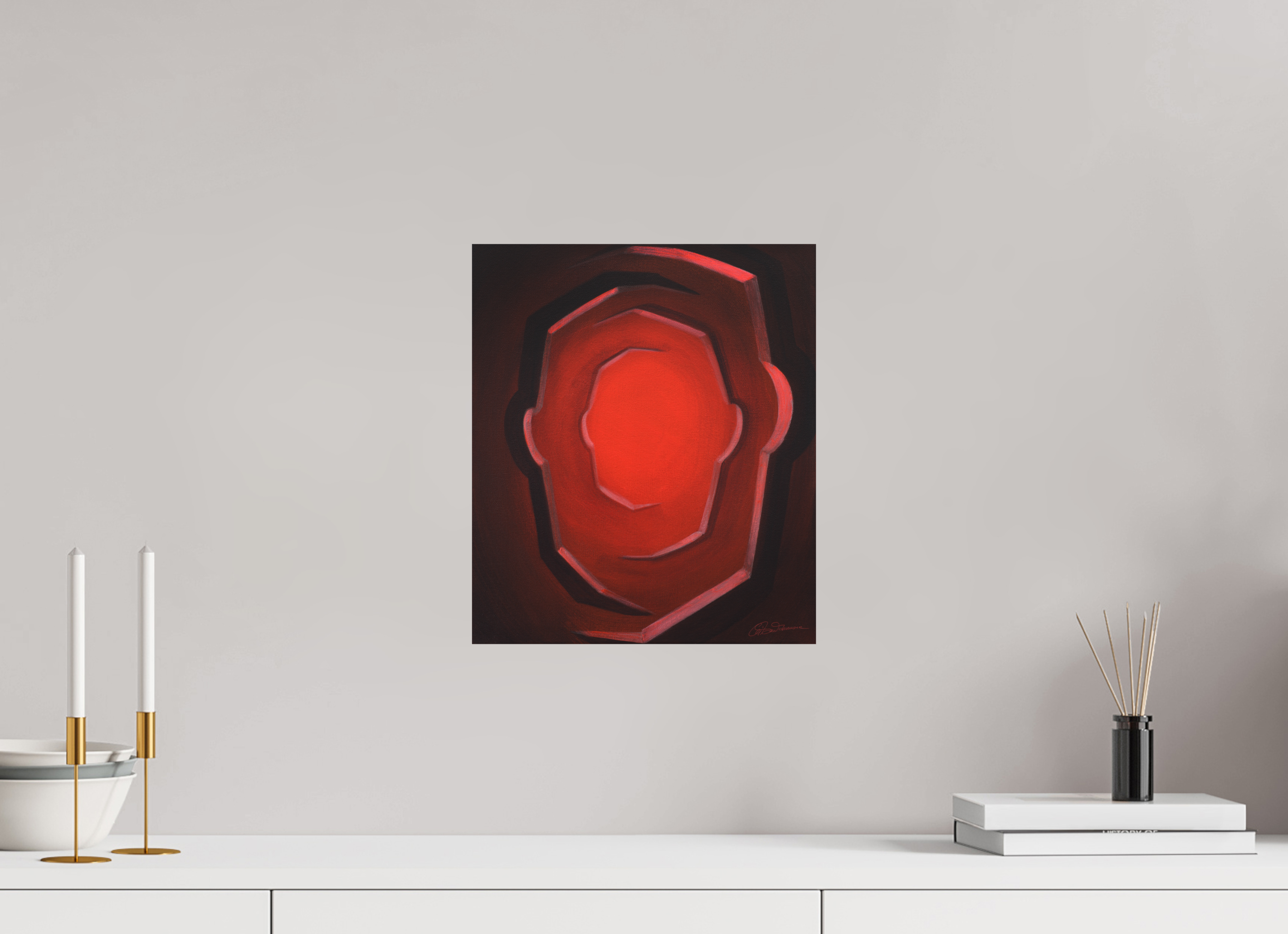 30 x 34,9 cm, Alu-Dibond-Druck mit Aufhängung Ich war, ich bin, ich werde sein