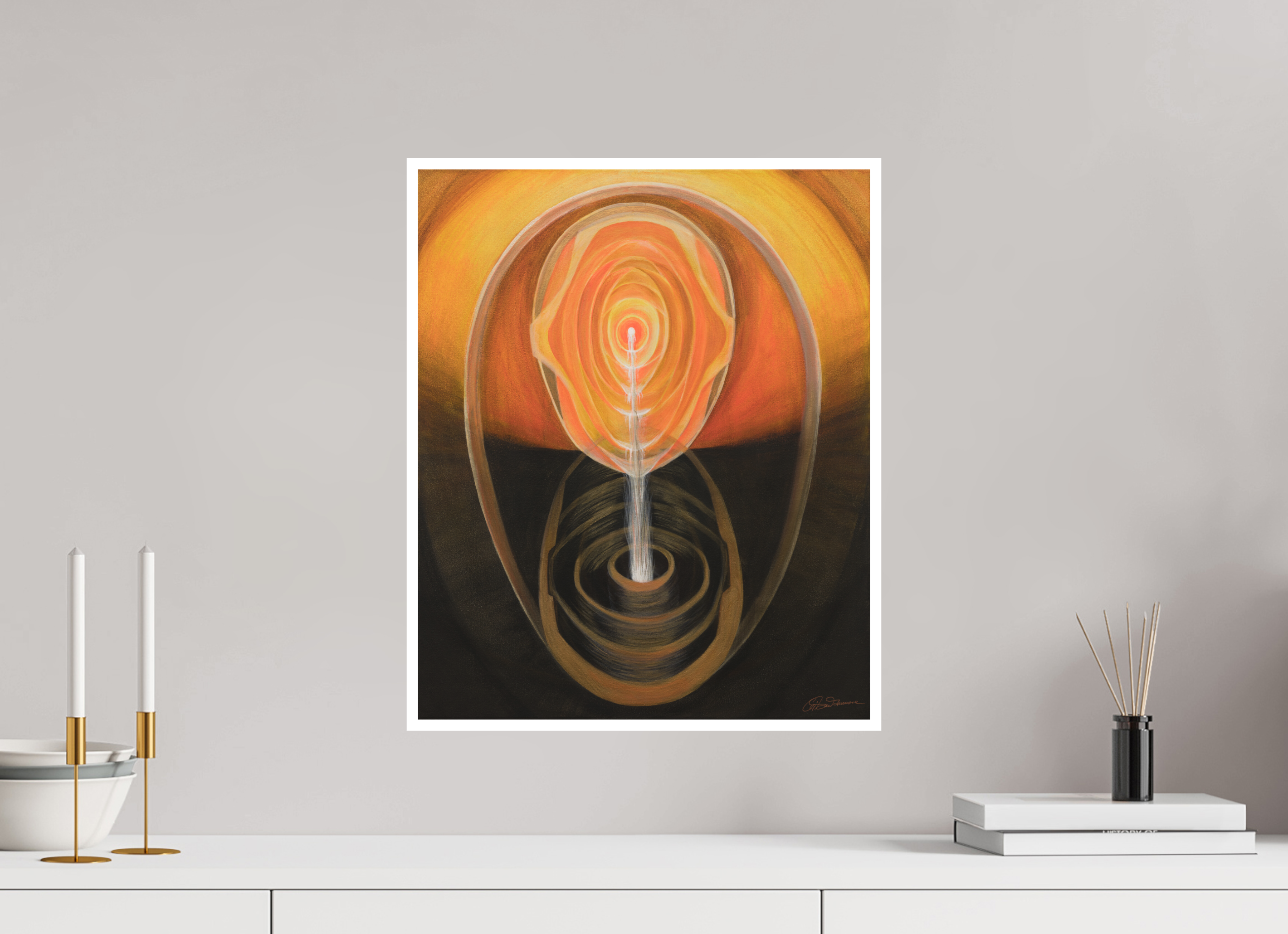 40 x 48,7 cm, Papier ohne Rahmen Essenz & Präsenz – die inneren Quellen