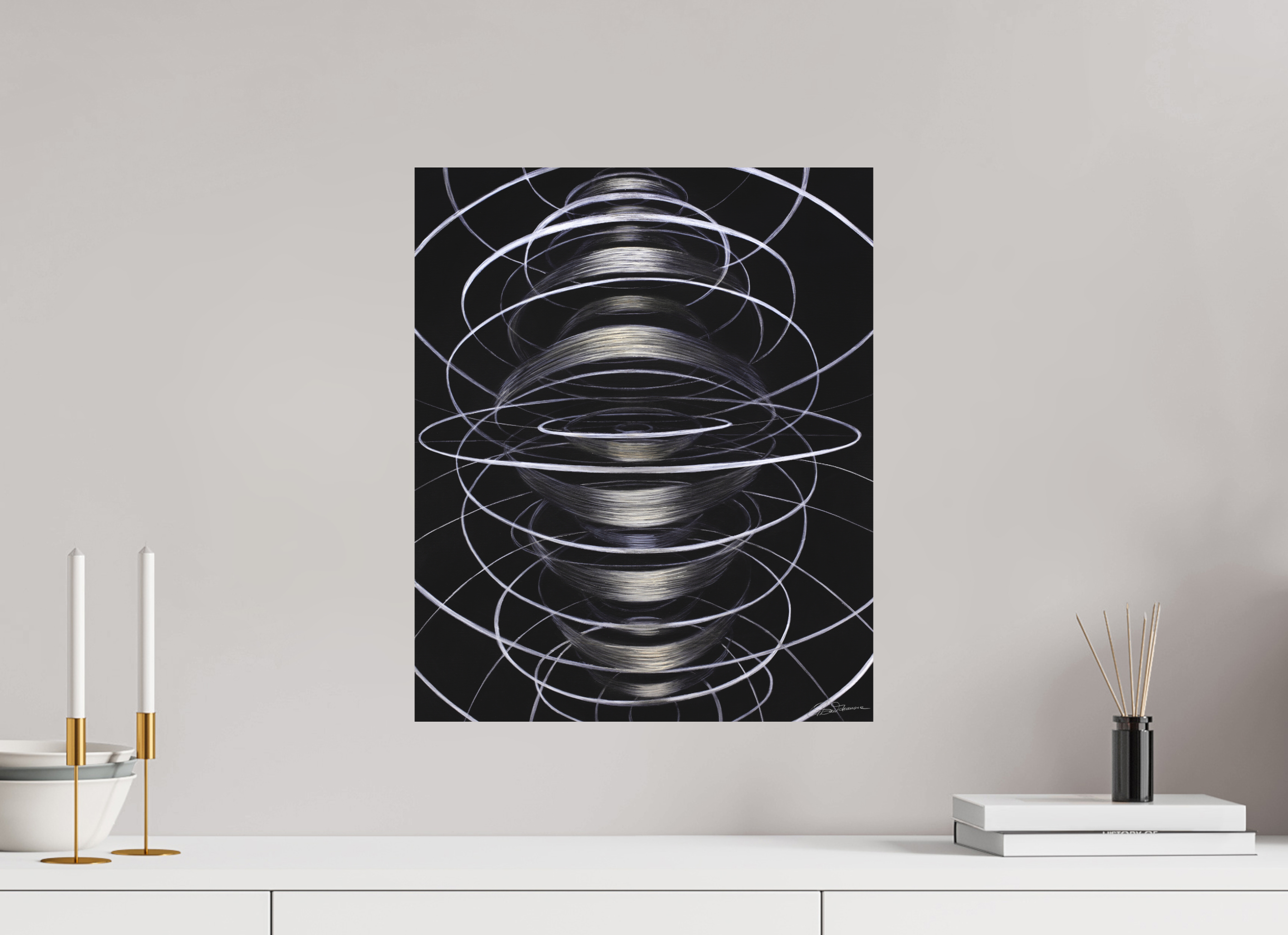 40 x 48,3 cm, Alu-Dibond mit Aufhängung Schwingung