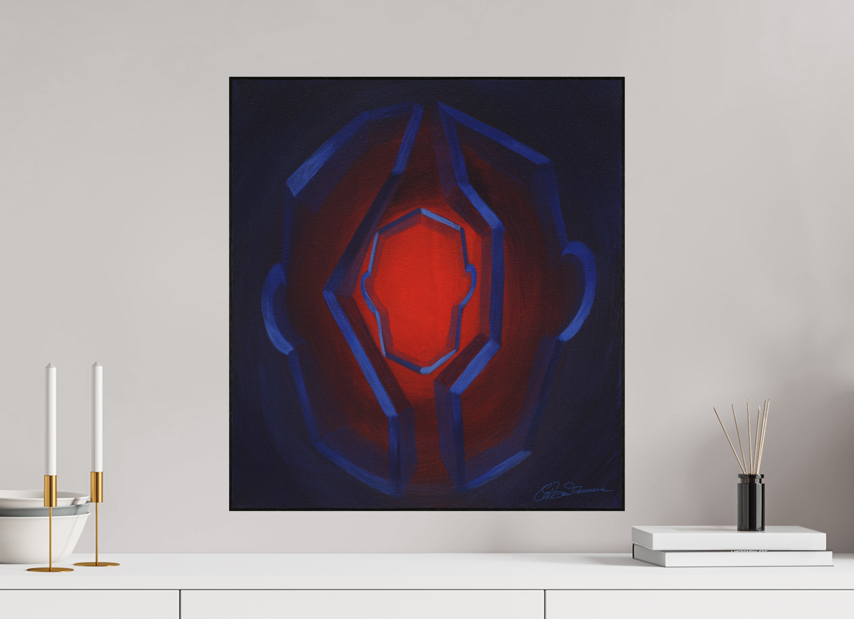 50 x 55 cm, Alu-Dibond mit Holzrahmen, schwarz Inneres Kind