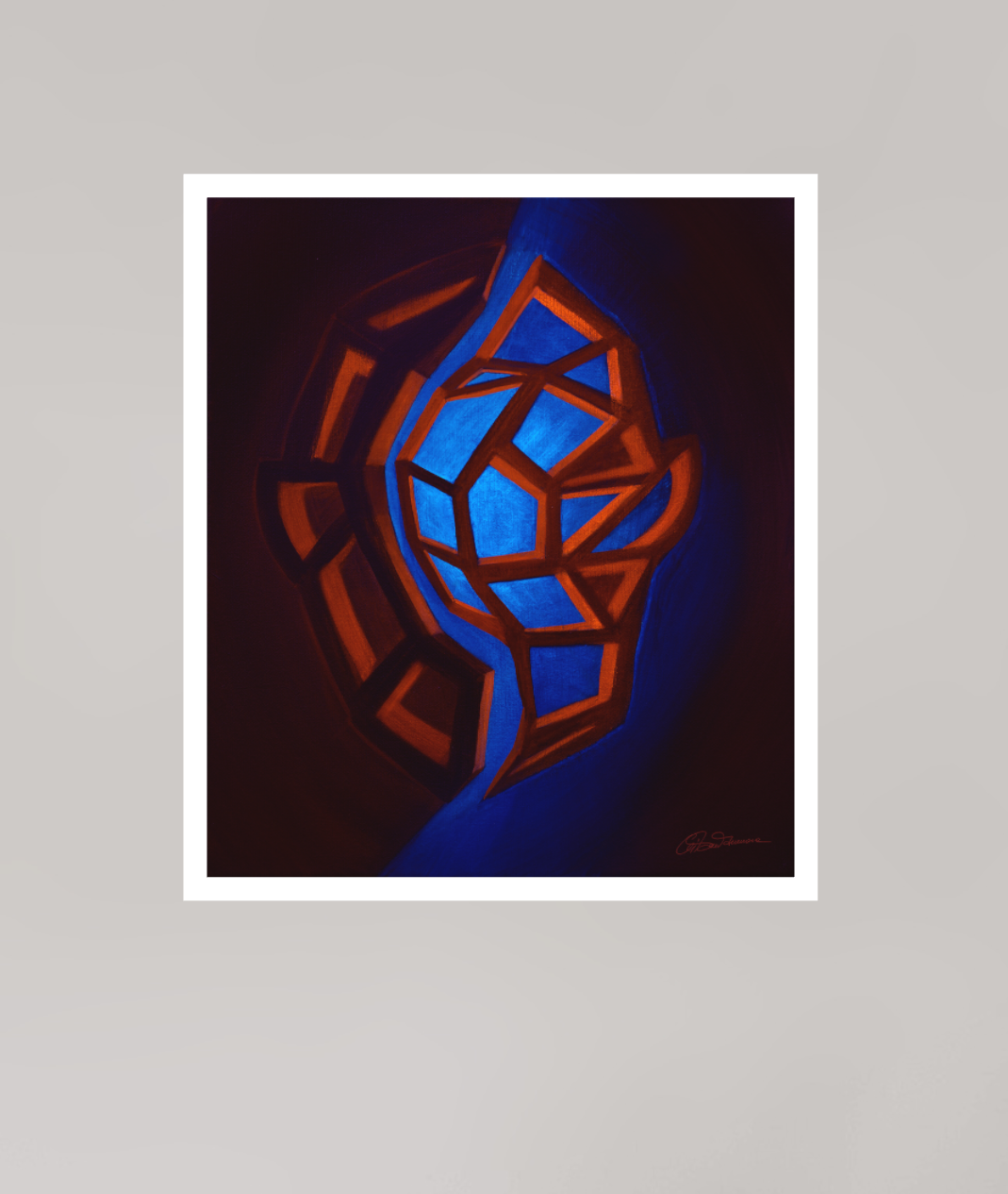 25 x 28,9 cm, Papier ohne Rahmen Innere Tektonik – Feuer & Luft