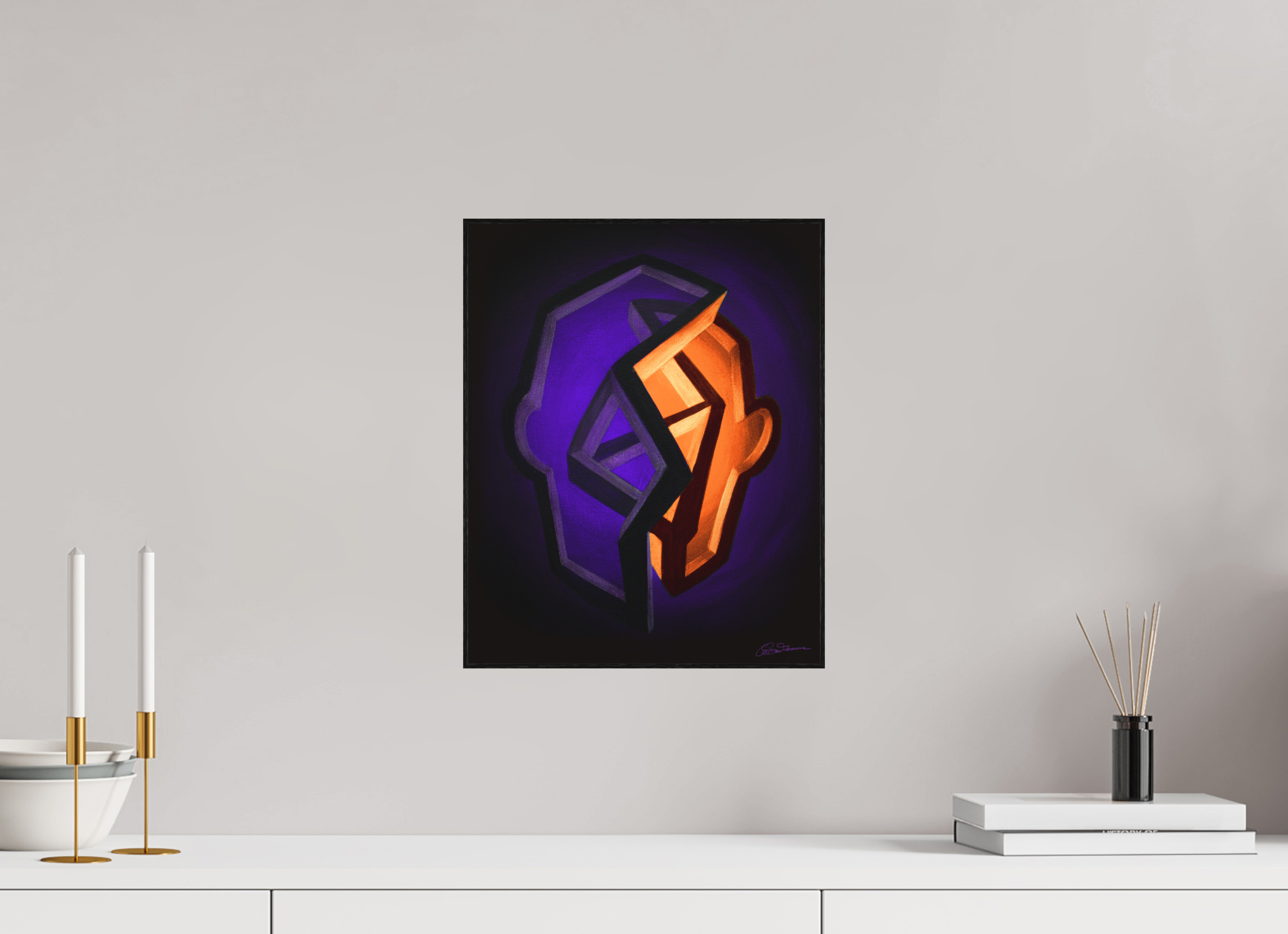 30 x 37,5 cm, Alu-Dibond mit Holzrahmen | schwarz Blütezeit | Übergang in die Fülle