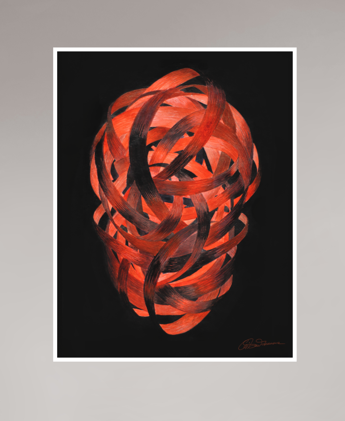 60 x 77,9 cm, Papier ohne Rahmen Glutbahnen