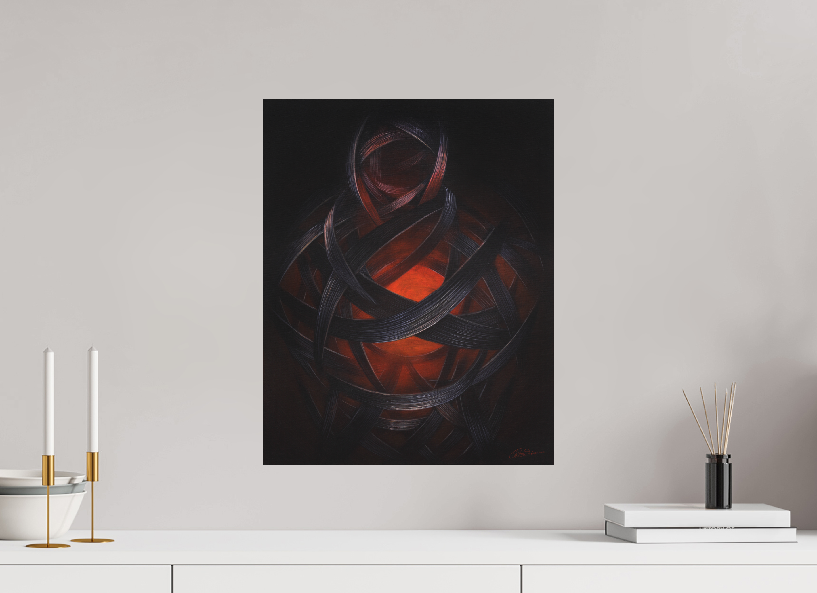 40 x 50,2 cm, Kunstdruck auf Alu-Dibond mit Aufhängung Lucifera – Lichträgerin