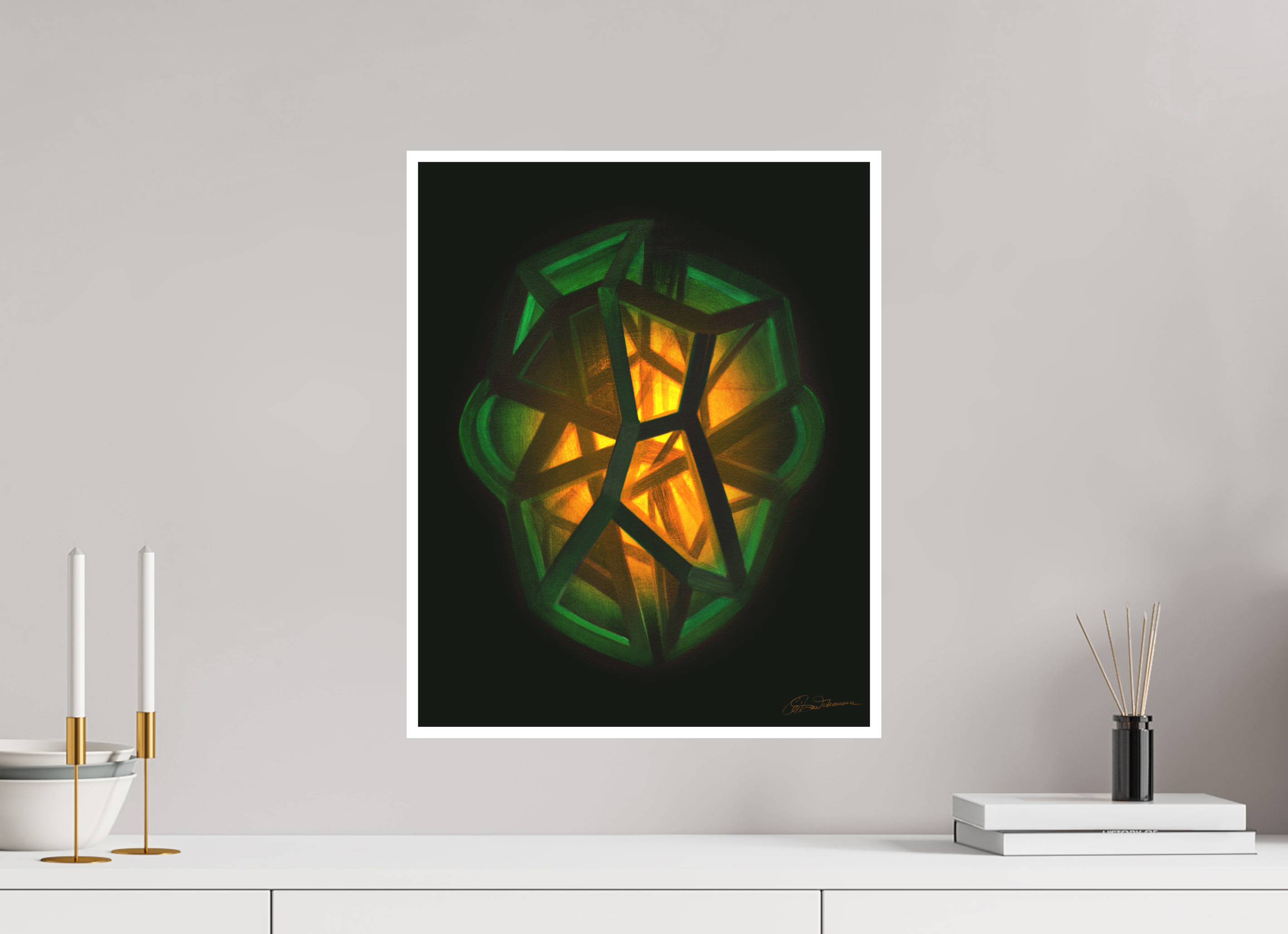 40 x 50 cm, Papier ohne Rahmen Emotionale Architektur: Freude