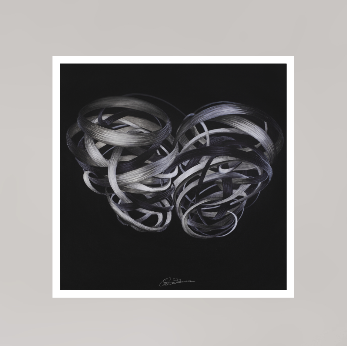 30 x 30 cm, Papier ohne Rahmen Kuss