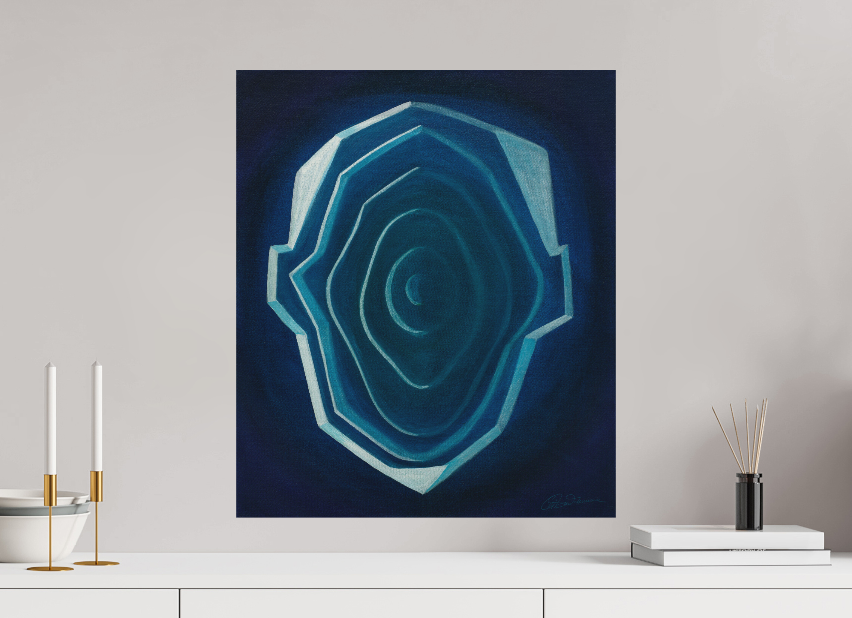 50 x 59 cm, Alu-Dibond mit Aufhängung Schichten des Selbst