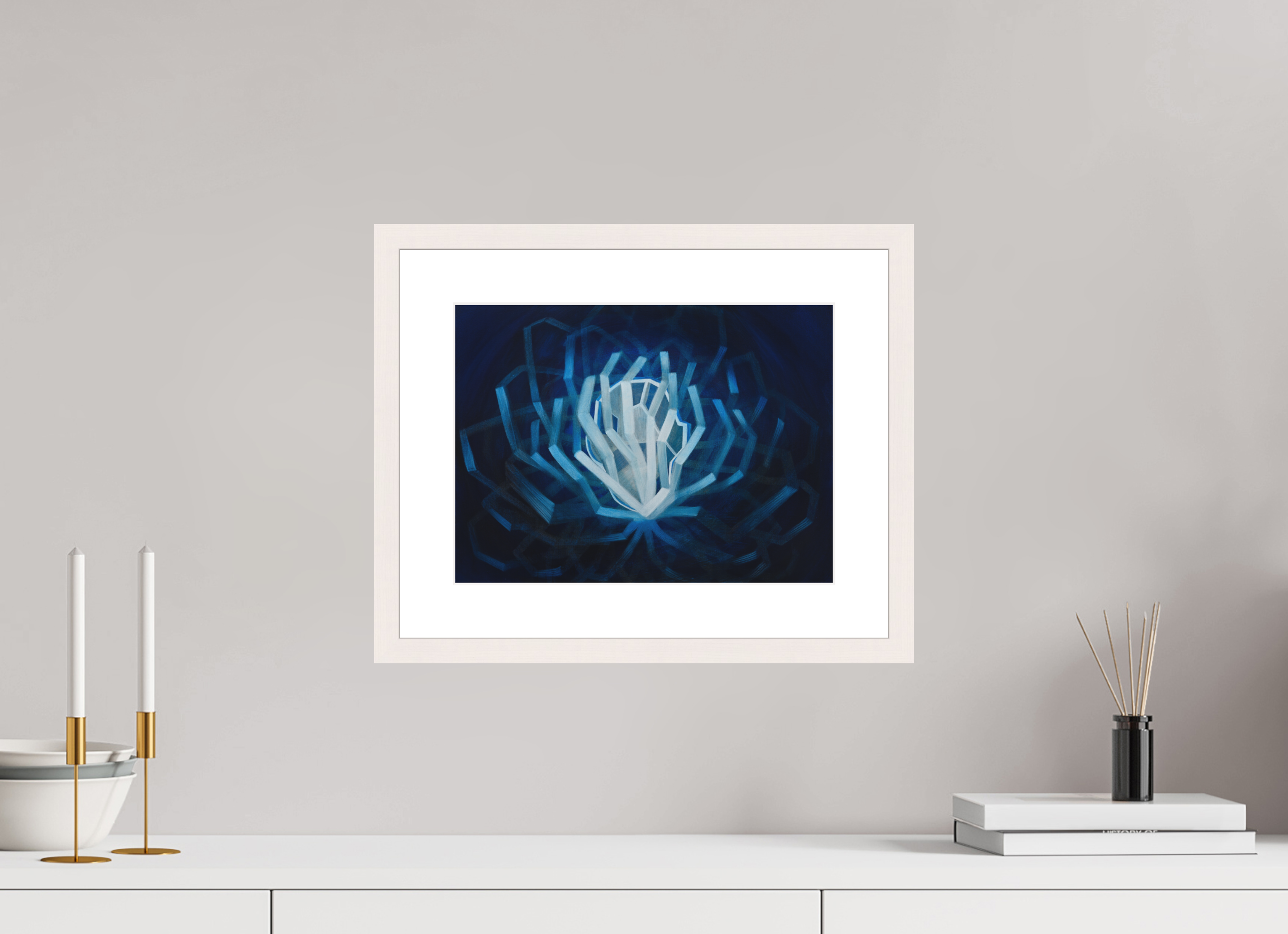 33,6 x 25 cm, Fien Art Print gerahmt weißer Rahmen Varianten des selbst