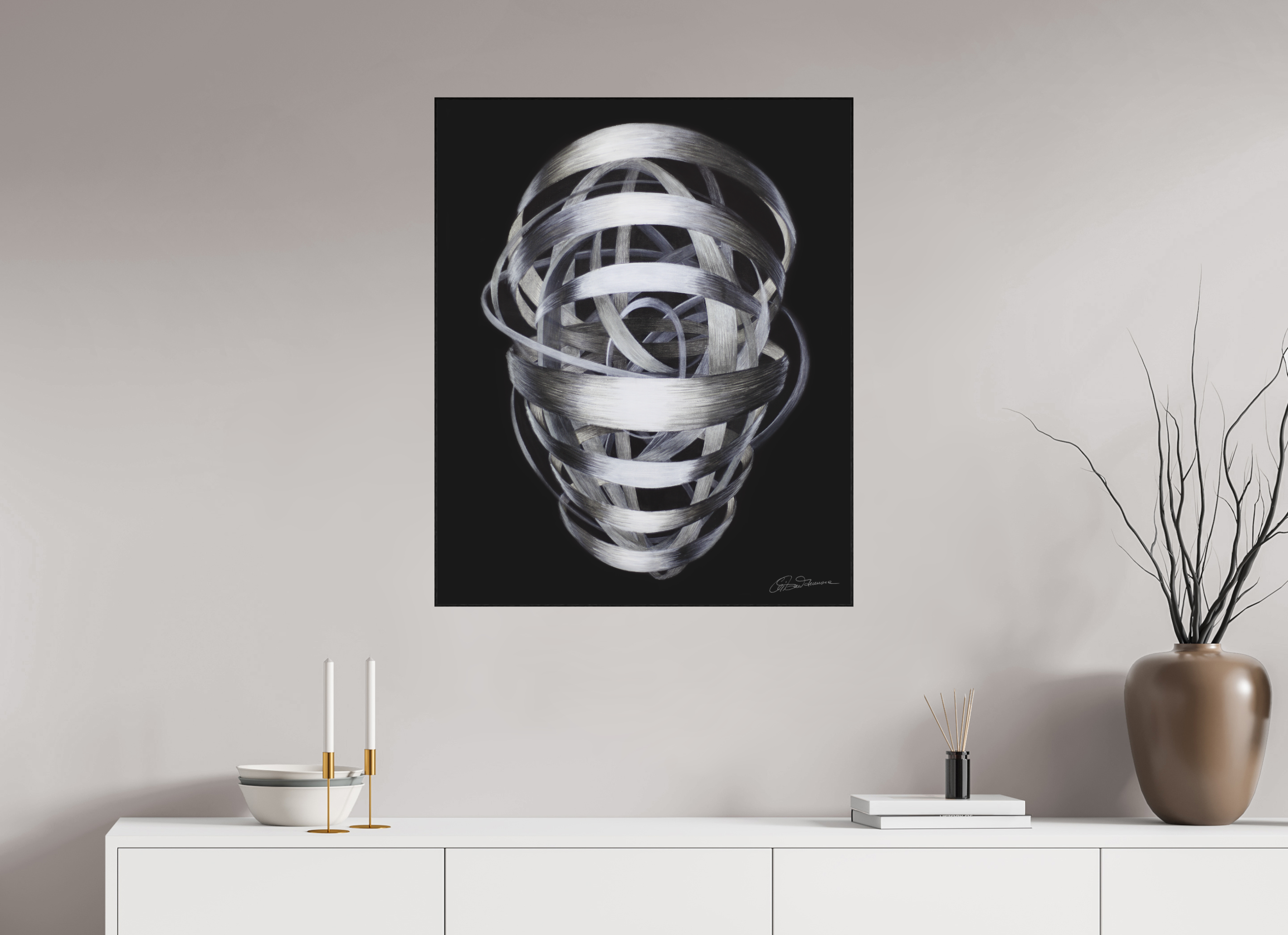 70 x 85,2 cm, Kunstdruck auf Alu-Dibond mit Holzrahmen, schwarz Architektur des Bewusstseins