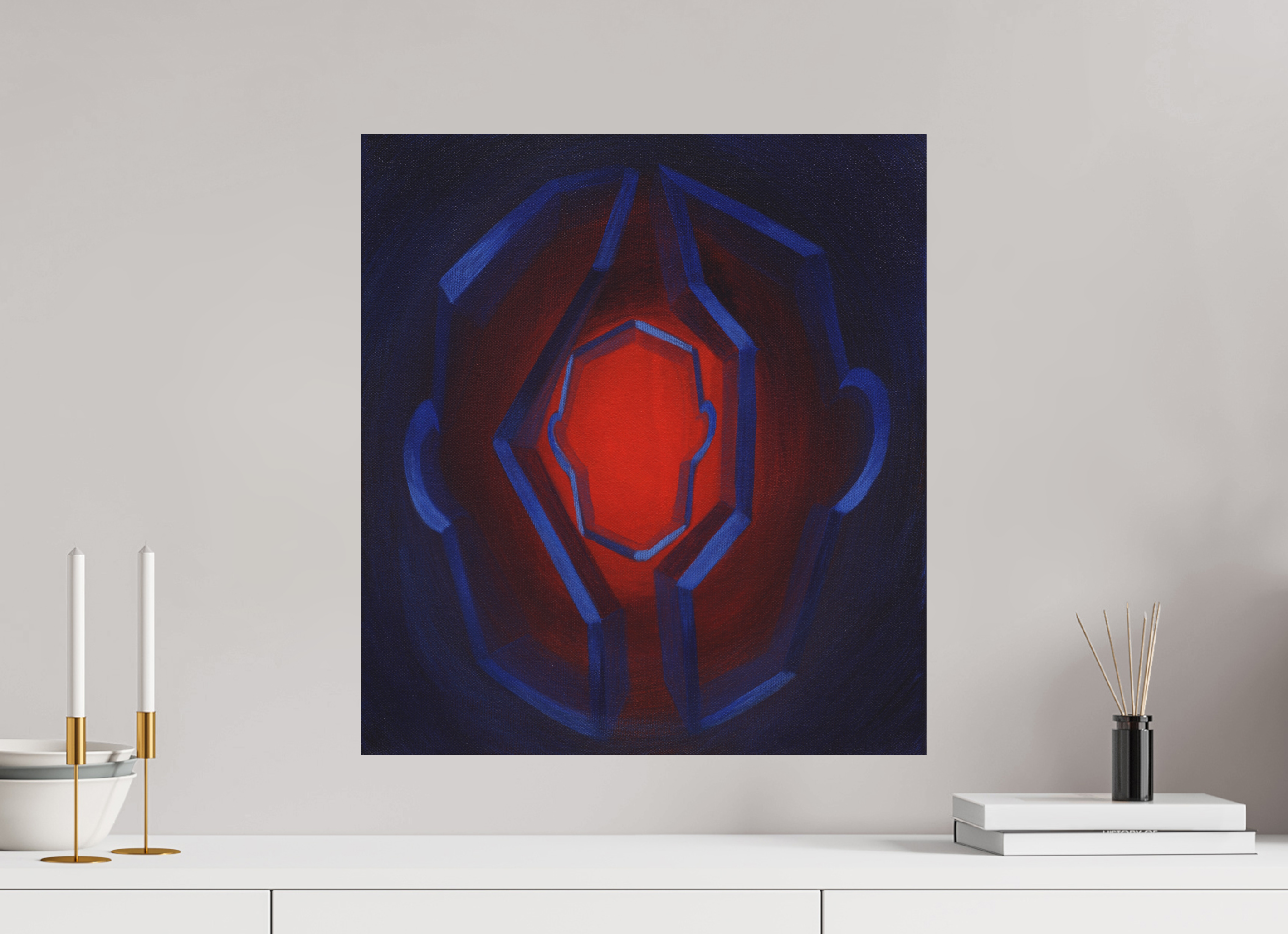 50 x 55 cm, Fine Art Print ohne Rahmen Selbst-Bild. Innerer Übergang