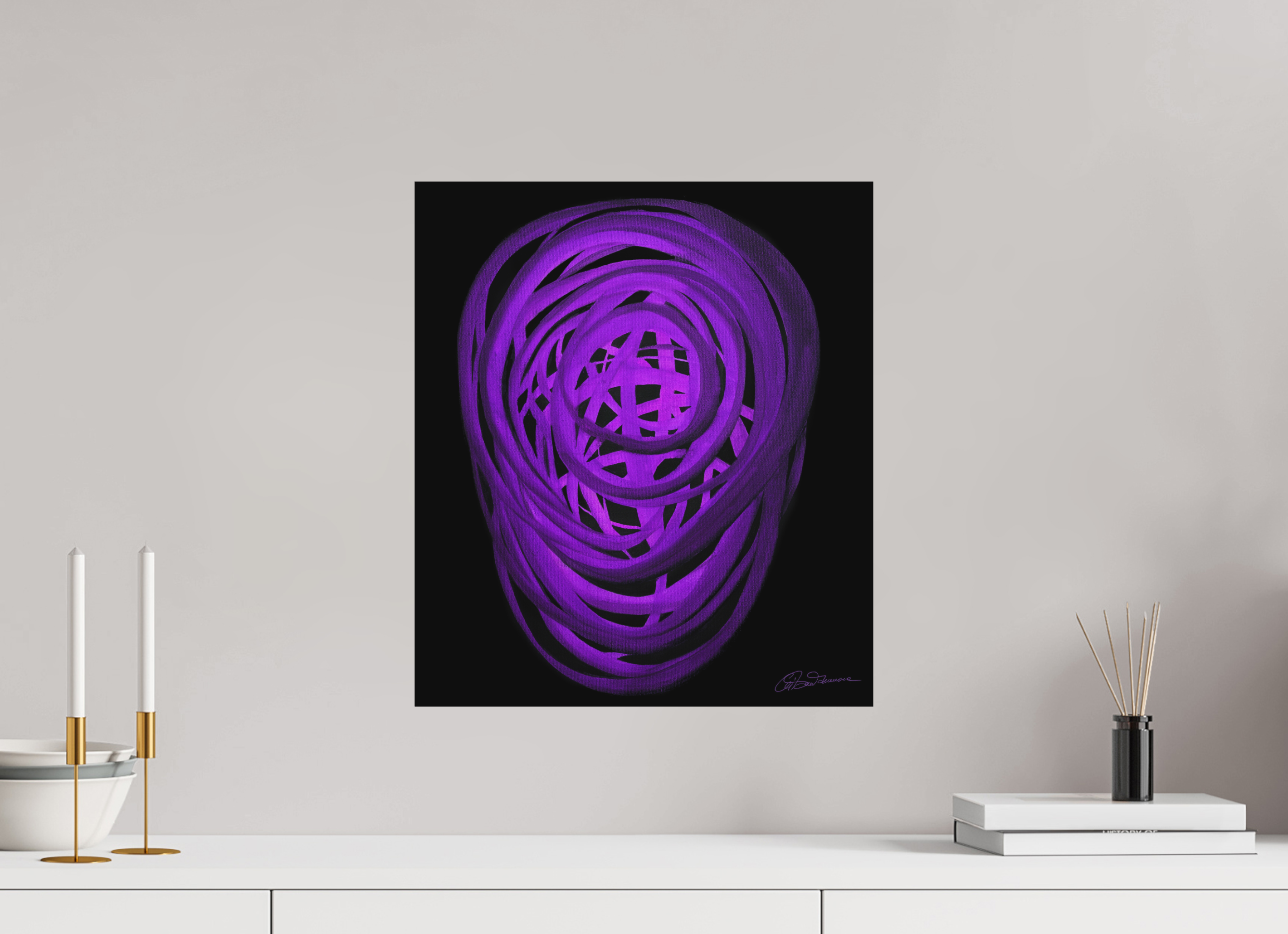 40 x 45,8 cm, Alu-Dibond mit Aufhängung Äther – Ursprung aller Form