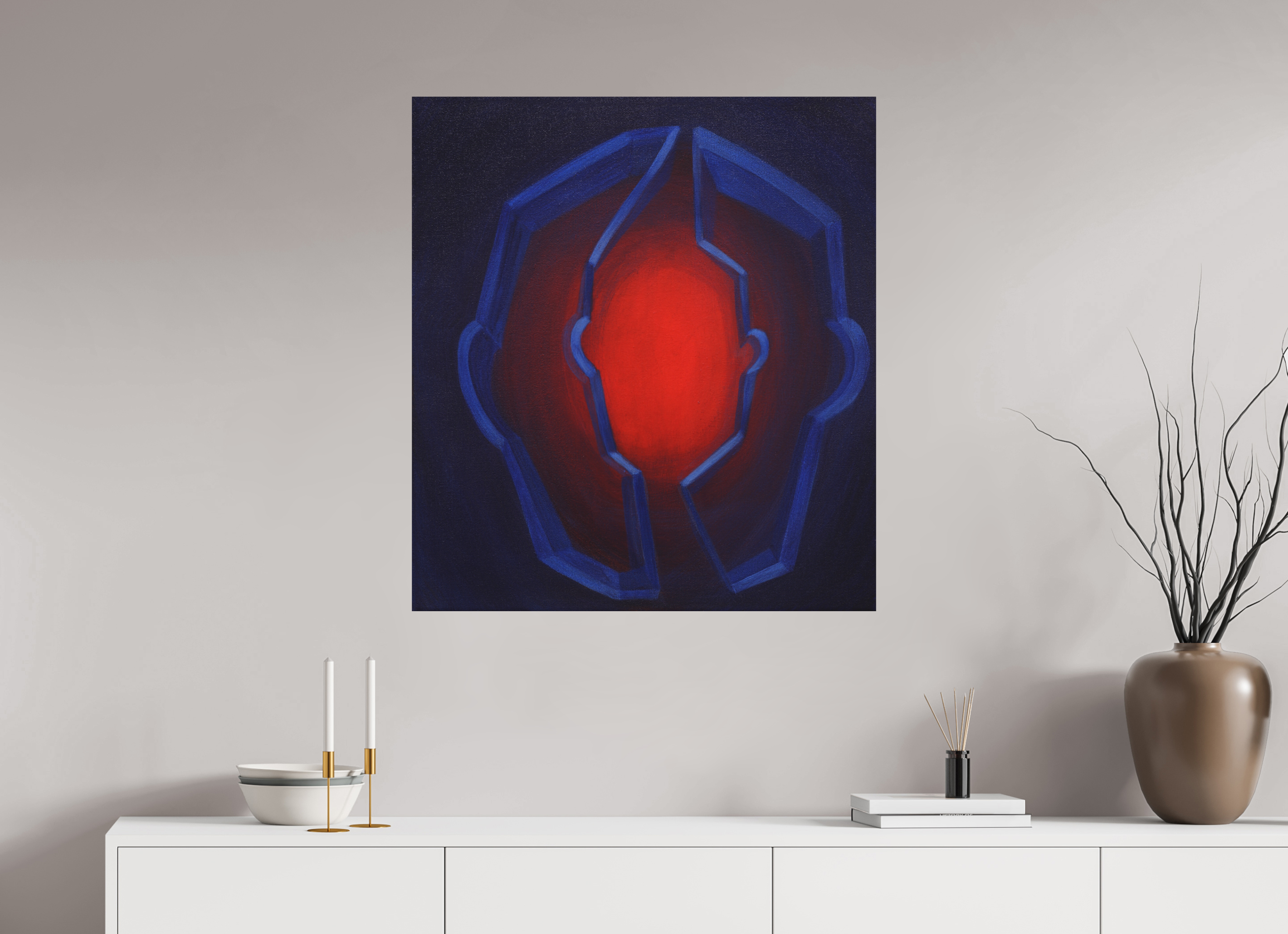 80 x 88,7 cm, Fine Art Print ohne Rahmen Selbst-Bild. Innerer Kern