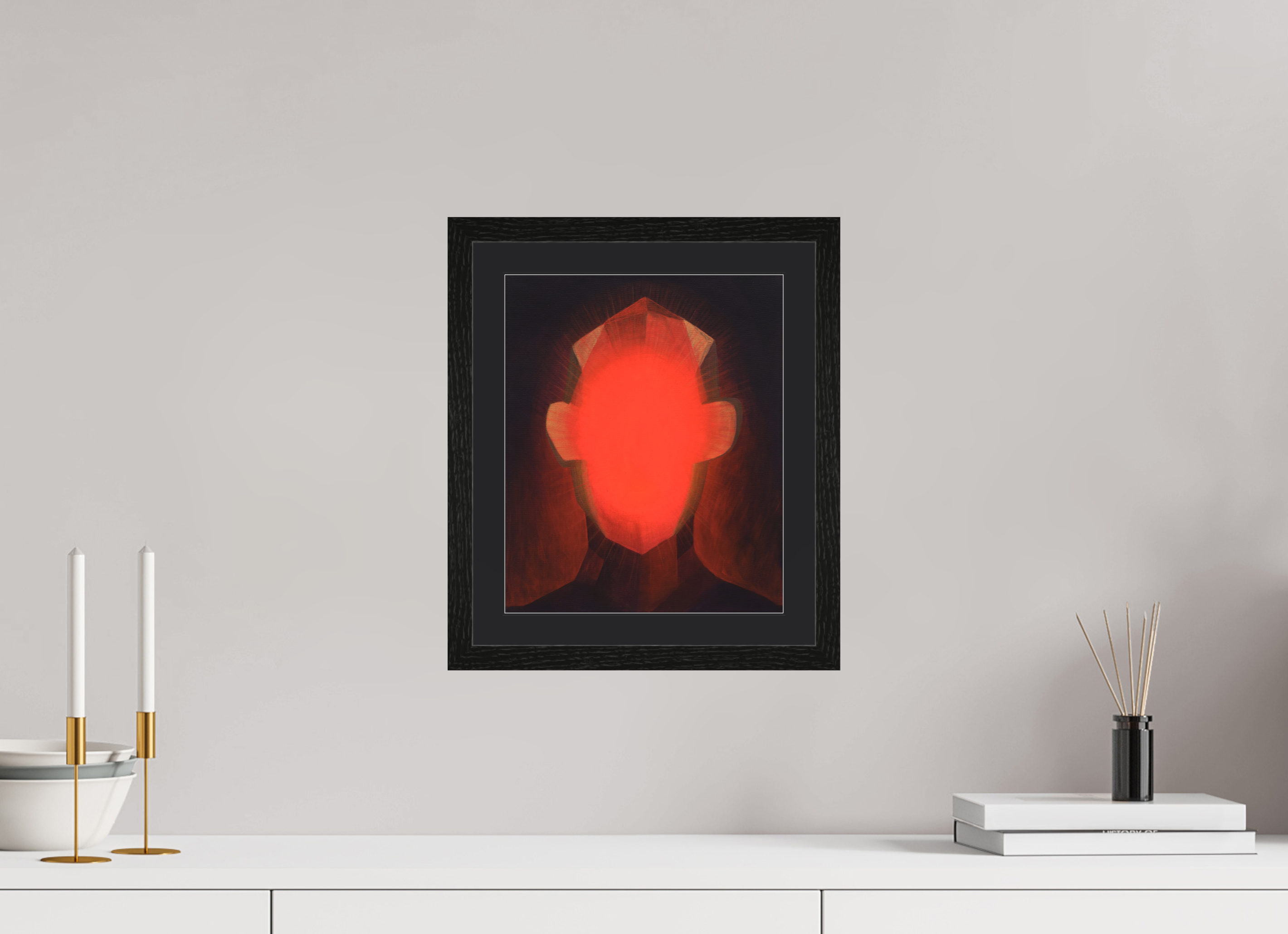 25 x 30,2 cm, Foto Papier schwarzes passapartout und schwarzer rahmen Portal zum Selbst