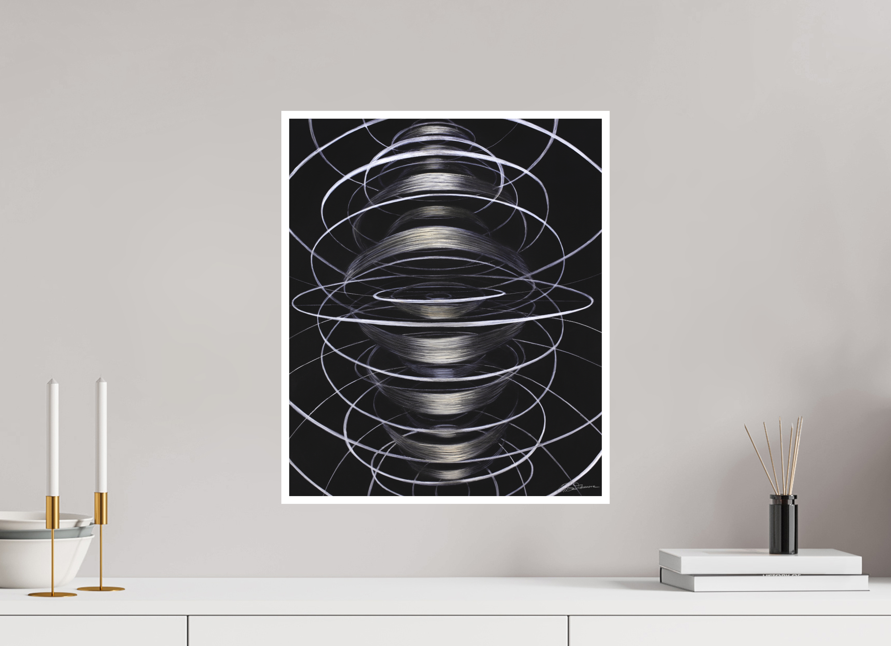 40 x 48,3 cm, Papier ohne Rahmen Schwingung