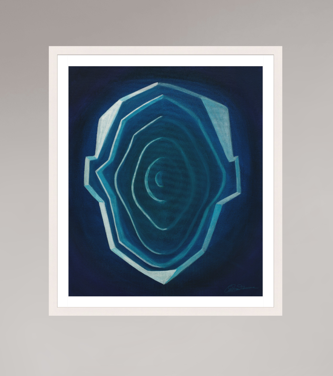 50 x 59 cm, Papier mit Holzrahmen, weiß Schichten des Selbst