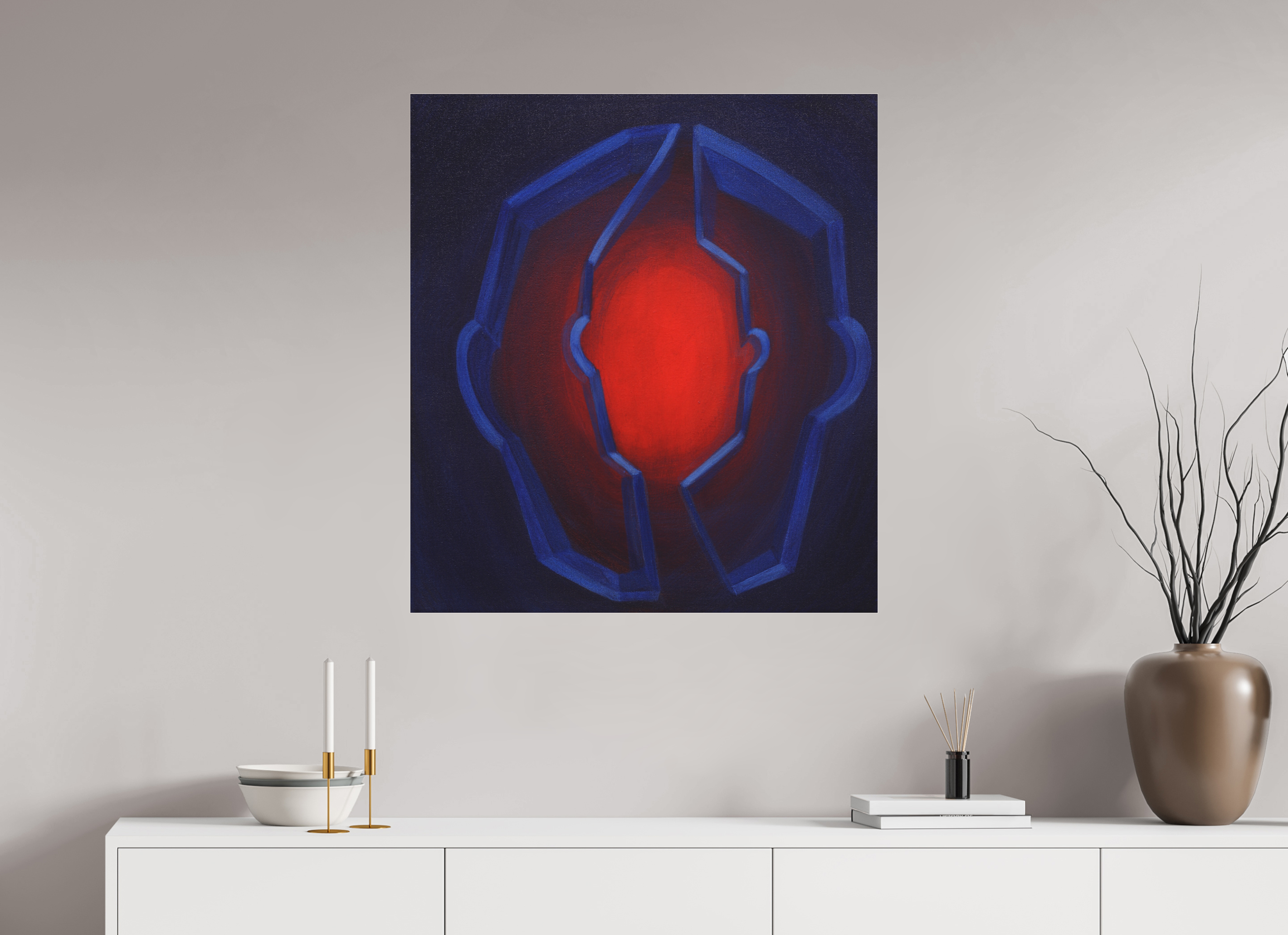 80 x 88,7 cm, Fine Art Pigmentdruck hinter Acrylglas Selbst-Bild. Innerer Kern