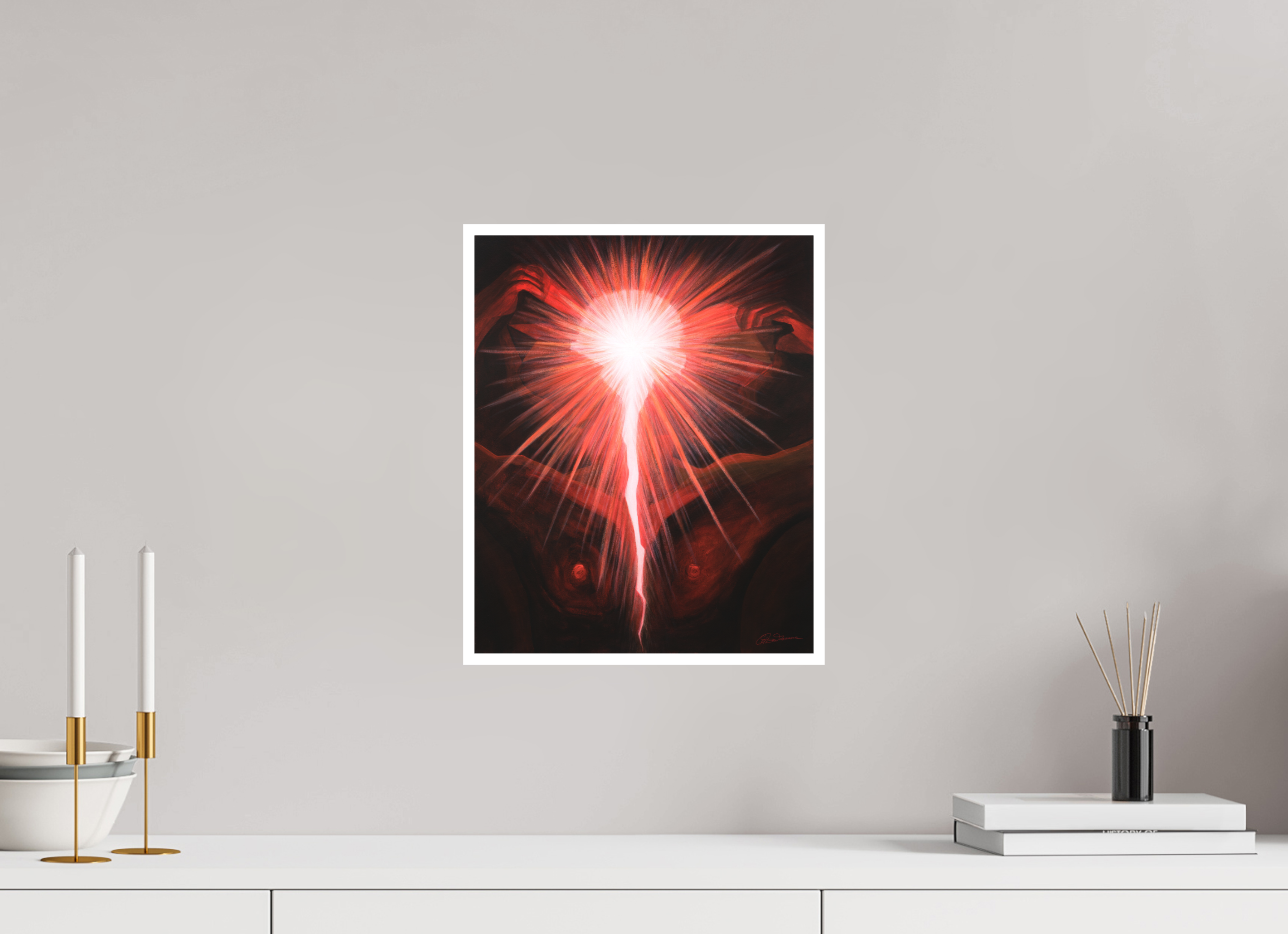 30 x 37 cm, Papier ohne Rahmen Lichtkörper – Der neue Mensch