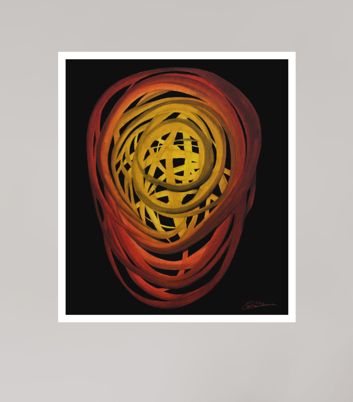 30 x 34,4 cm, Papier ohne Rahmen Feuer | Sommer