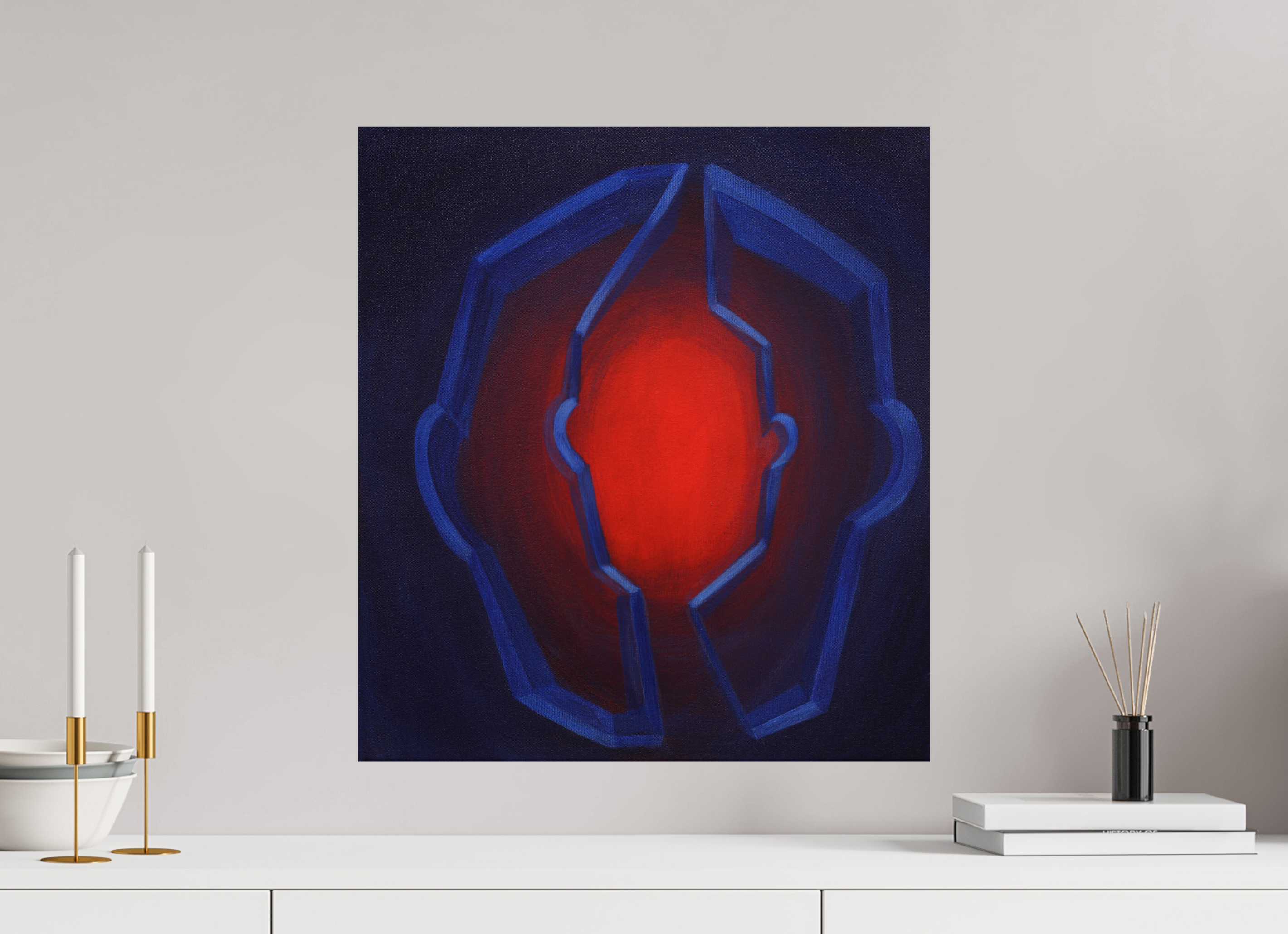 50 x 55,5 cm, Fine Art Print auf Metal Selbst-Bild. Innerer Kern