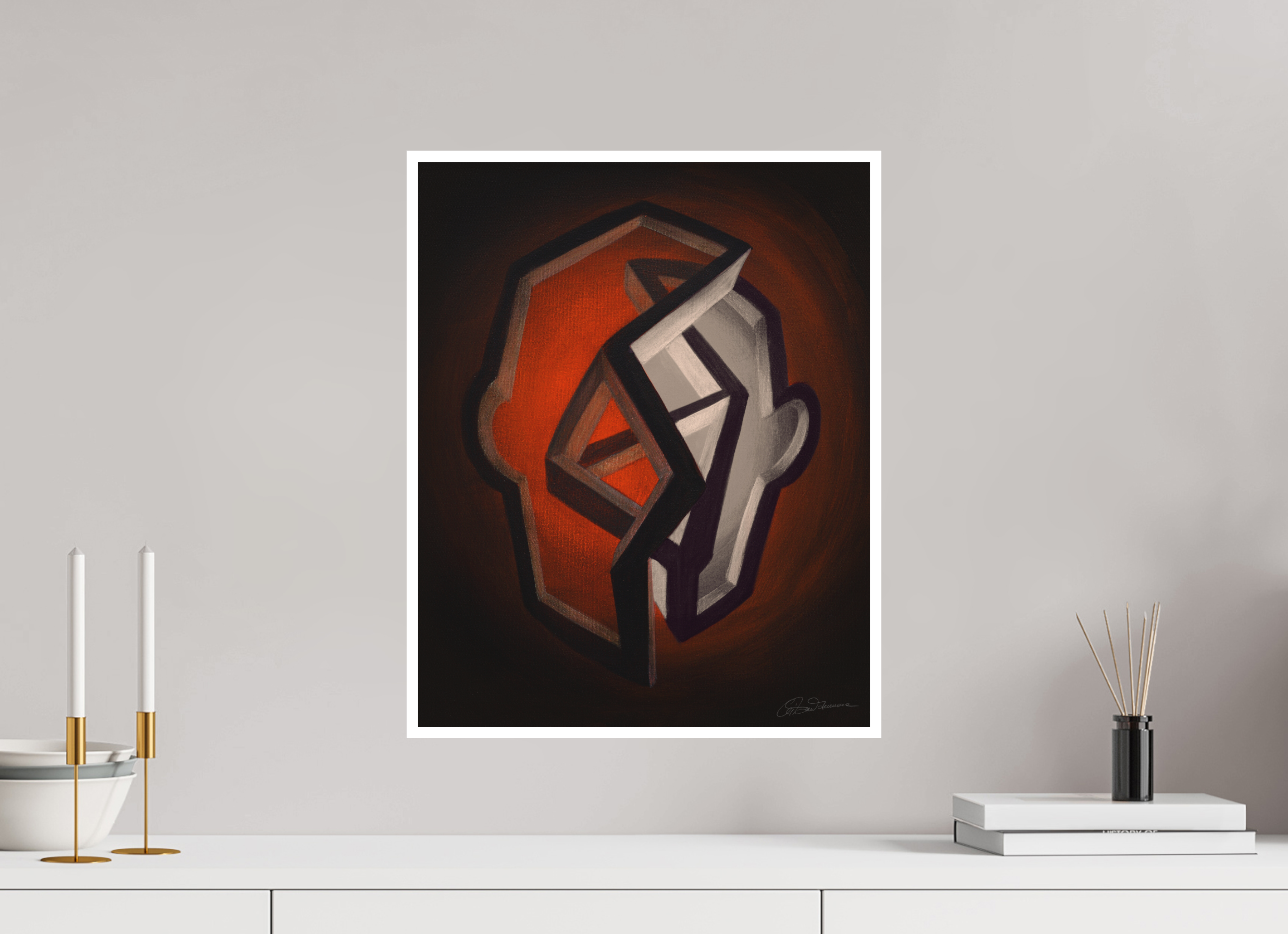 40 x 50 cm, Papier ohne Rahmen Herbst – von Feuer zu Asche