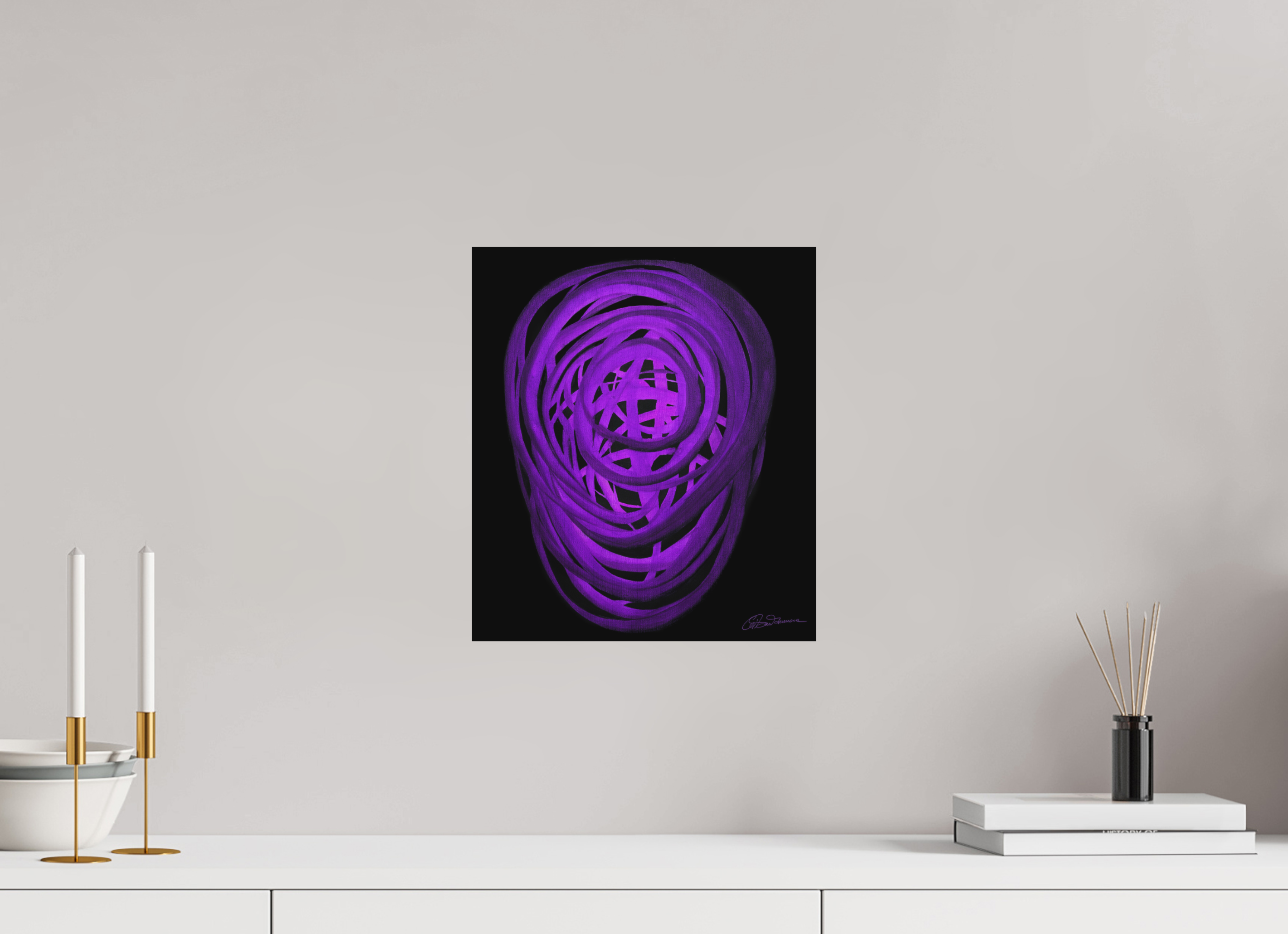 30 x 34,4 cm, Alu-Dibond mit Aufhängung Äther – Ursprung aller Form