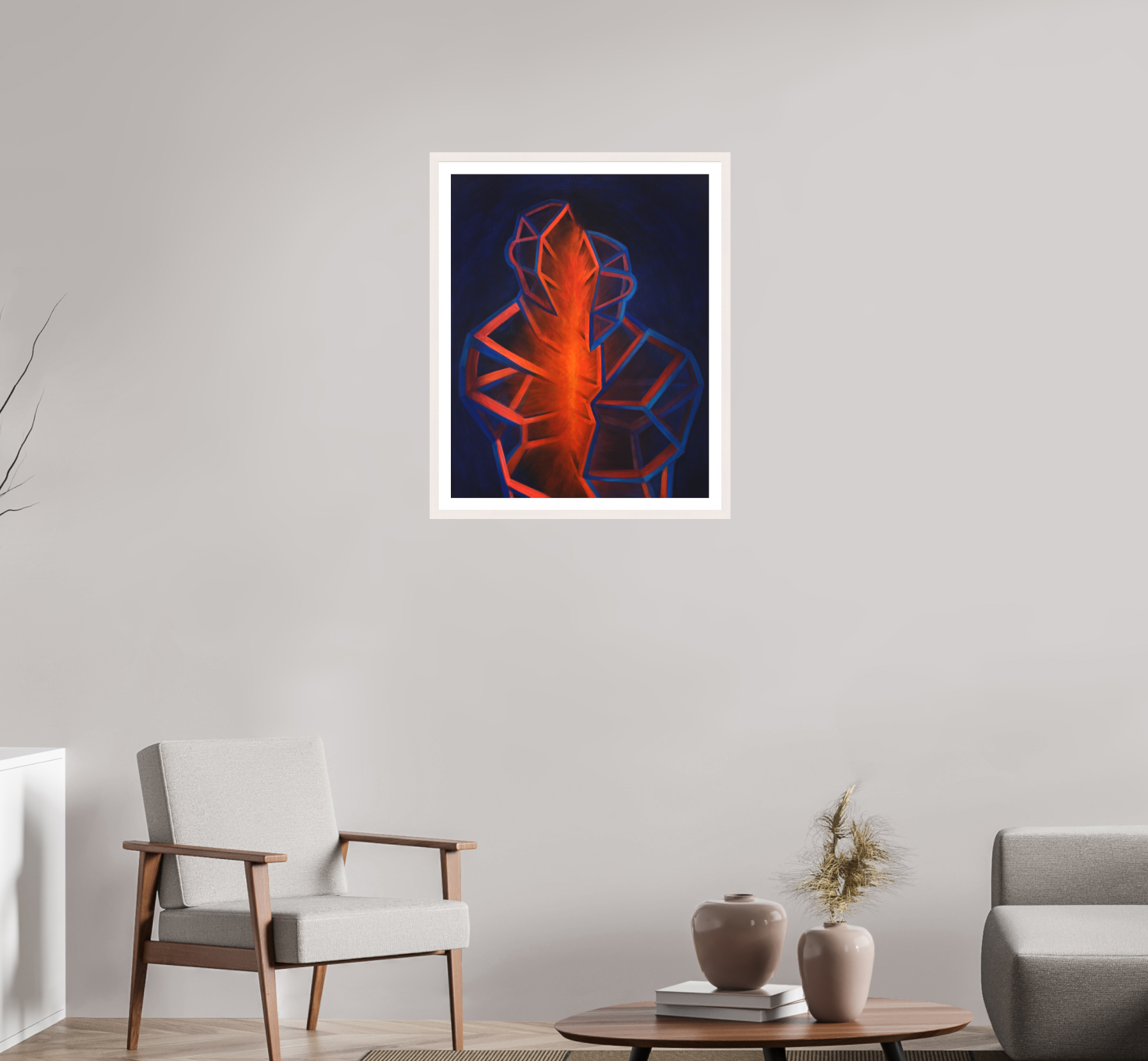 60 x 75,1 cm, Druck auf Papier gerahmt Gemeinsame Mitte