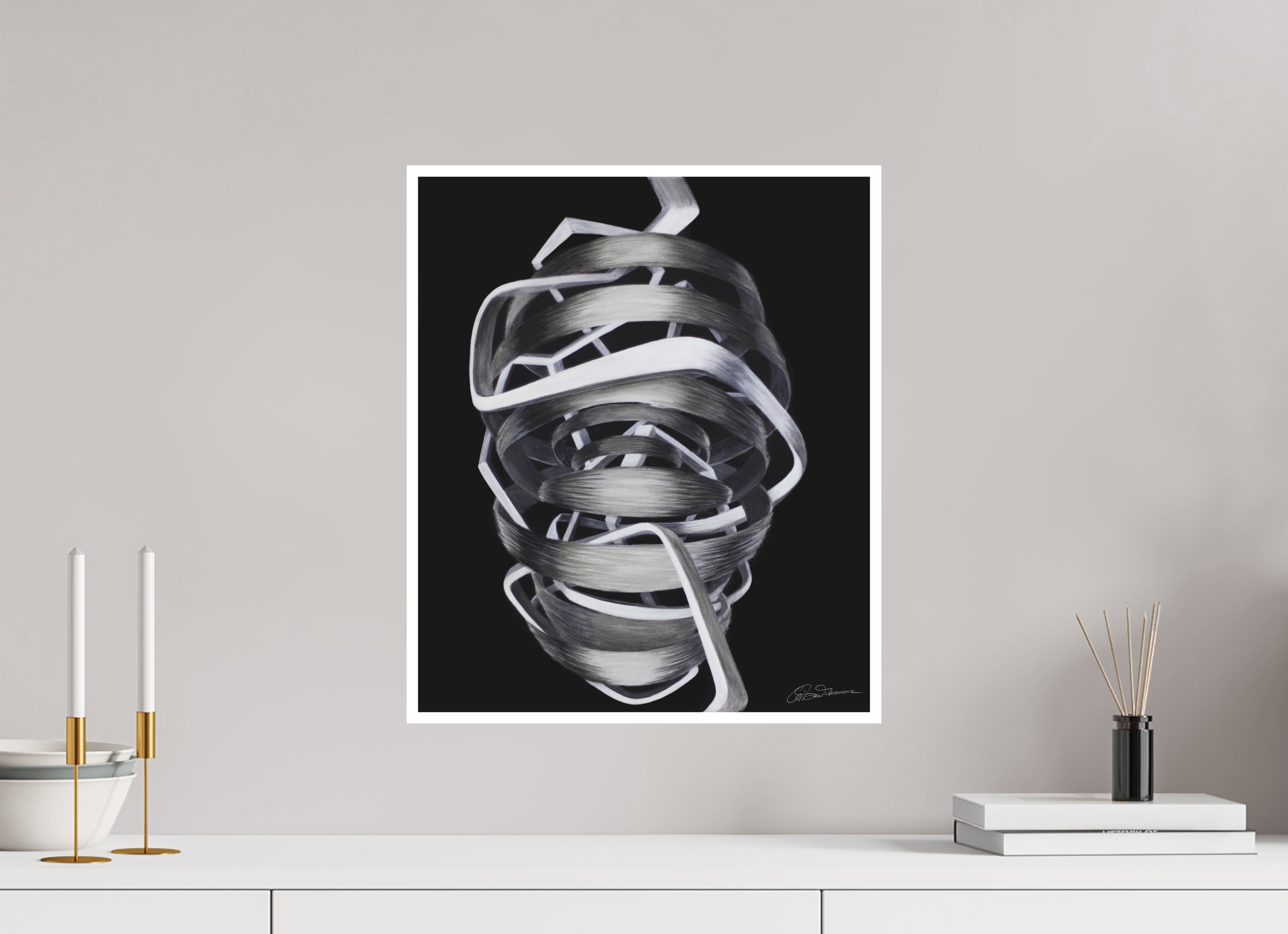 40 x 47,4 cm, Papier ohne Rahmen Architektur des Bewusstseins - Innerer Pfad