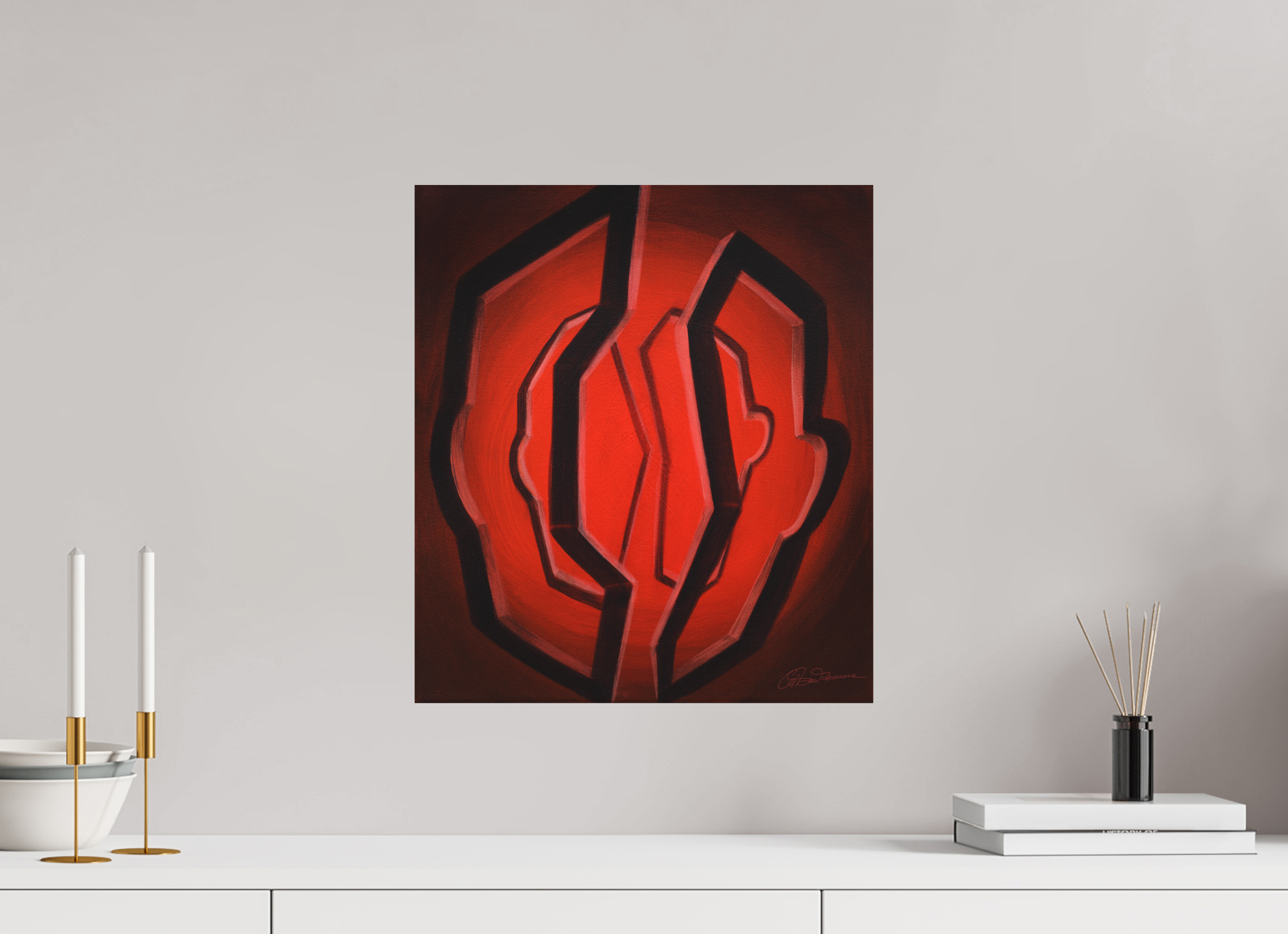 40 x 45,2 cm, Alu-Dibond mit Aufhängung Selbst-Bild. Portale eines Selbst