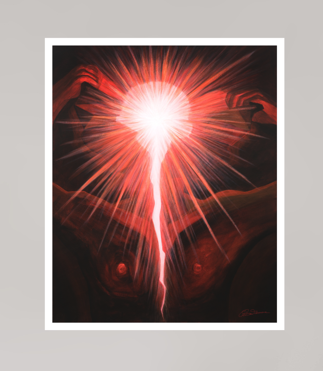 30 x 37 cm, Papier ohne Rahmen Lichtkörper – Der neue Mensch