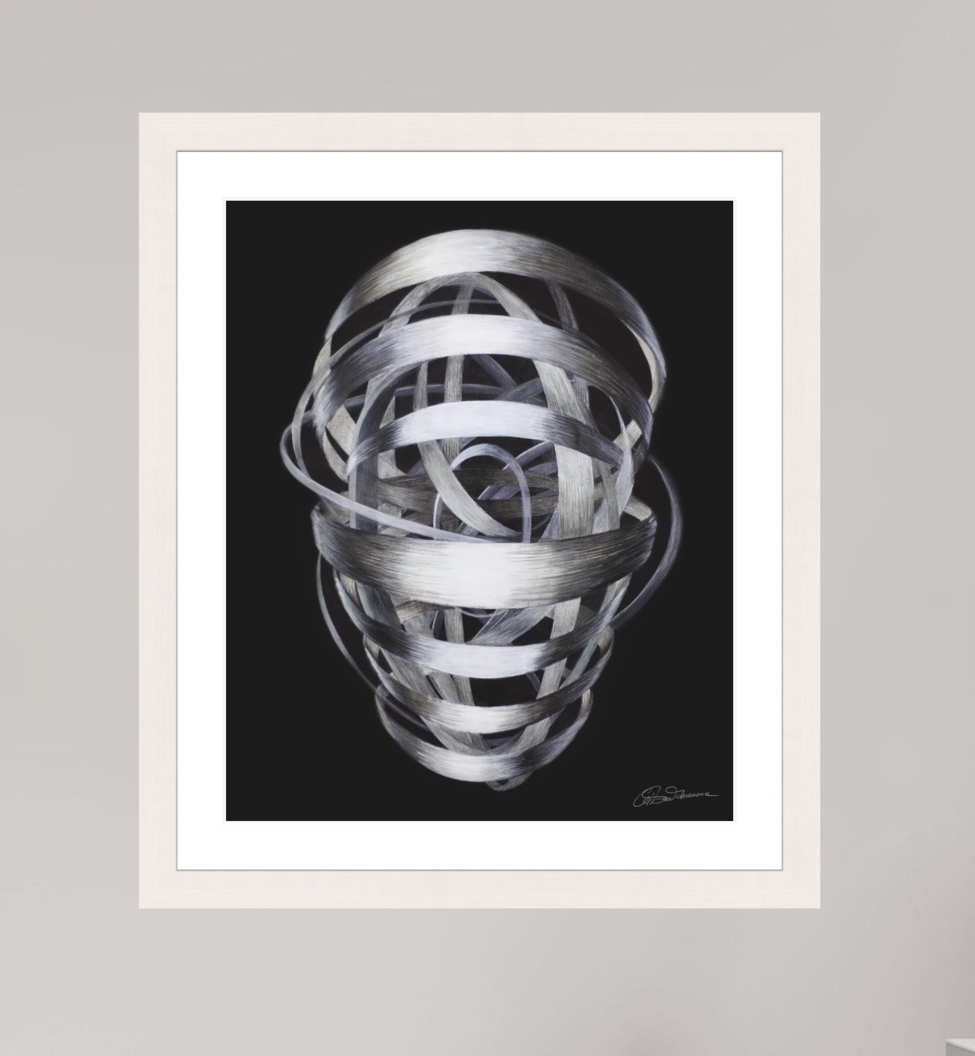 30 x 36,5 cm, Kunstdruck auf Papier mit Holzrahmen, weiß Architektur des Bewusstseins